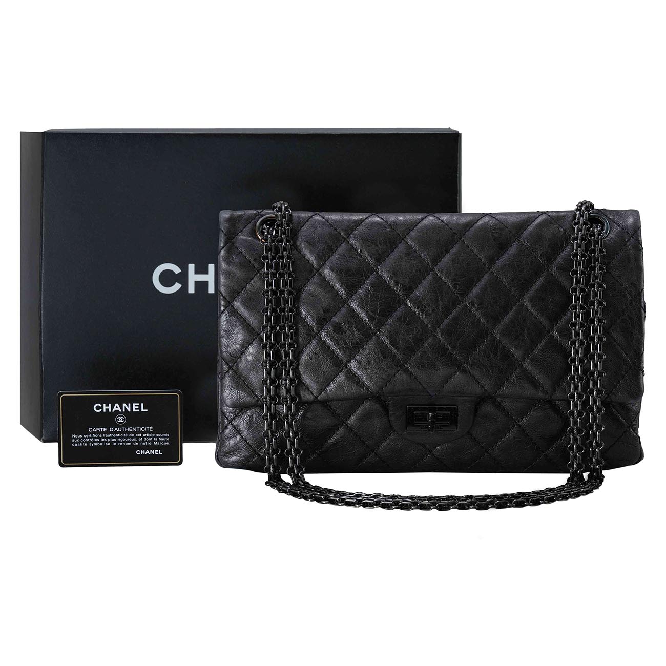 CHANEL(USED)샤넬 메탈릭 빈티지 2.55 구미듐 플랩백