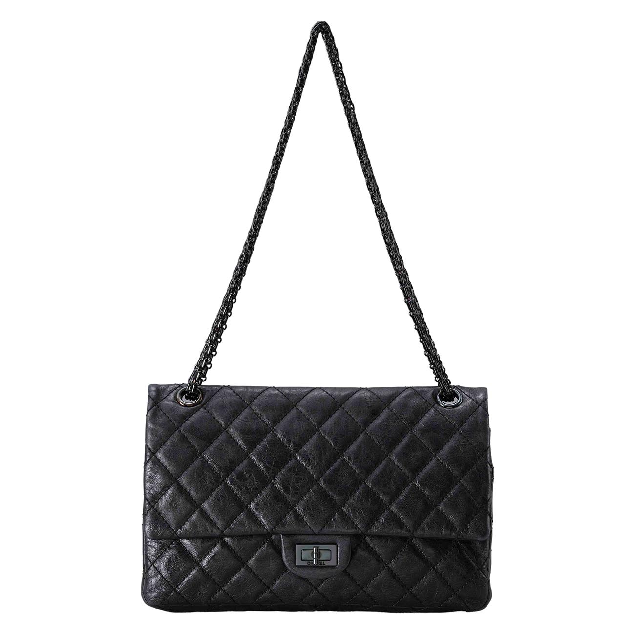 CHANEL(USED)샤넬 메탈릭 빈티지 2.55 구미듐 플랩백