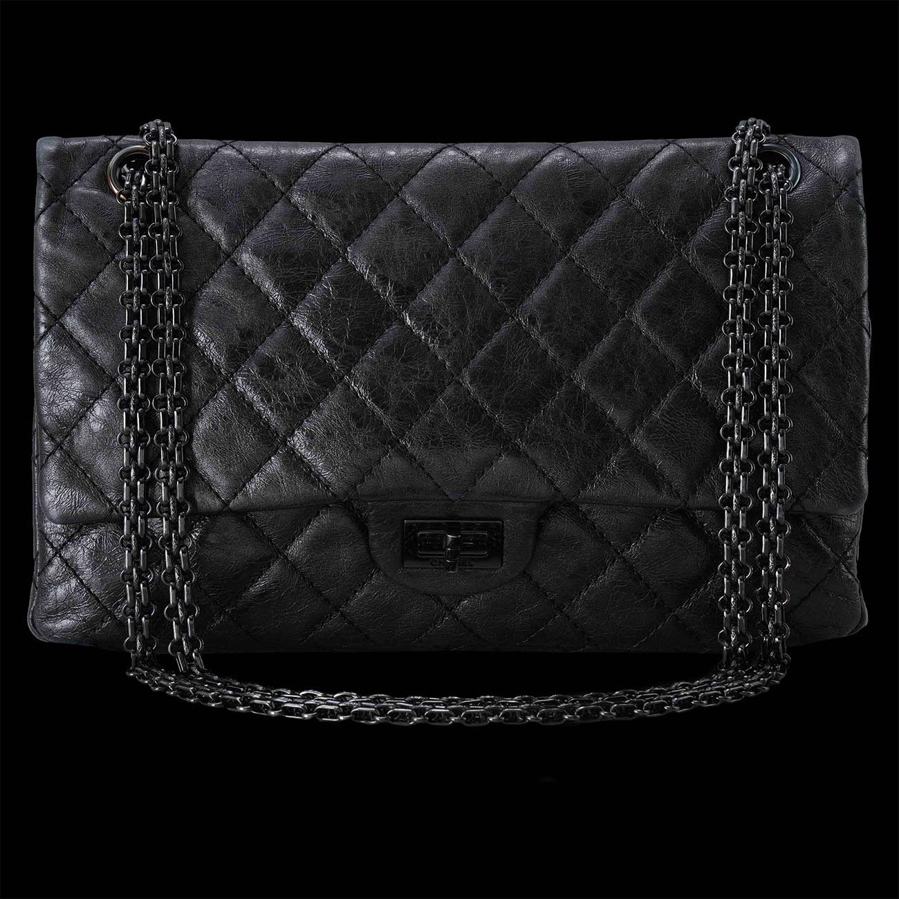 CHANEL(USED)샤넬 메탈릭 빈티지 2.55 구미듐 플랩백