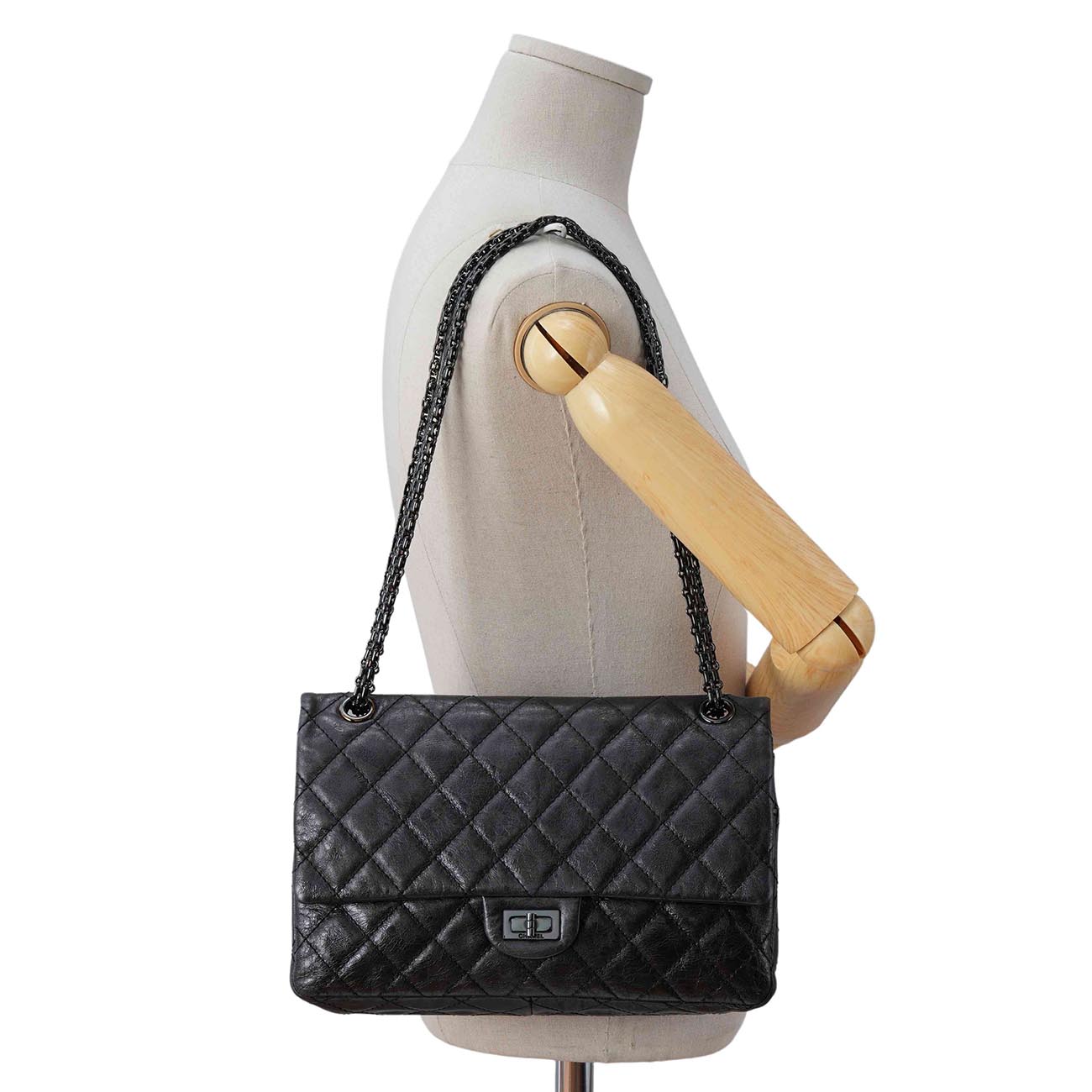 CHANEL(USED)샤넬 메탈릭 빈티지 2.55 구미듐 플랩백