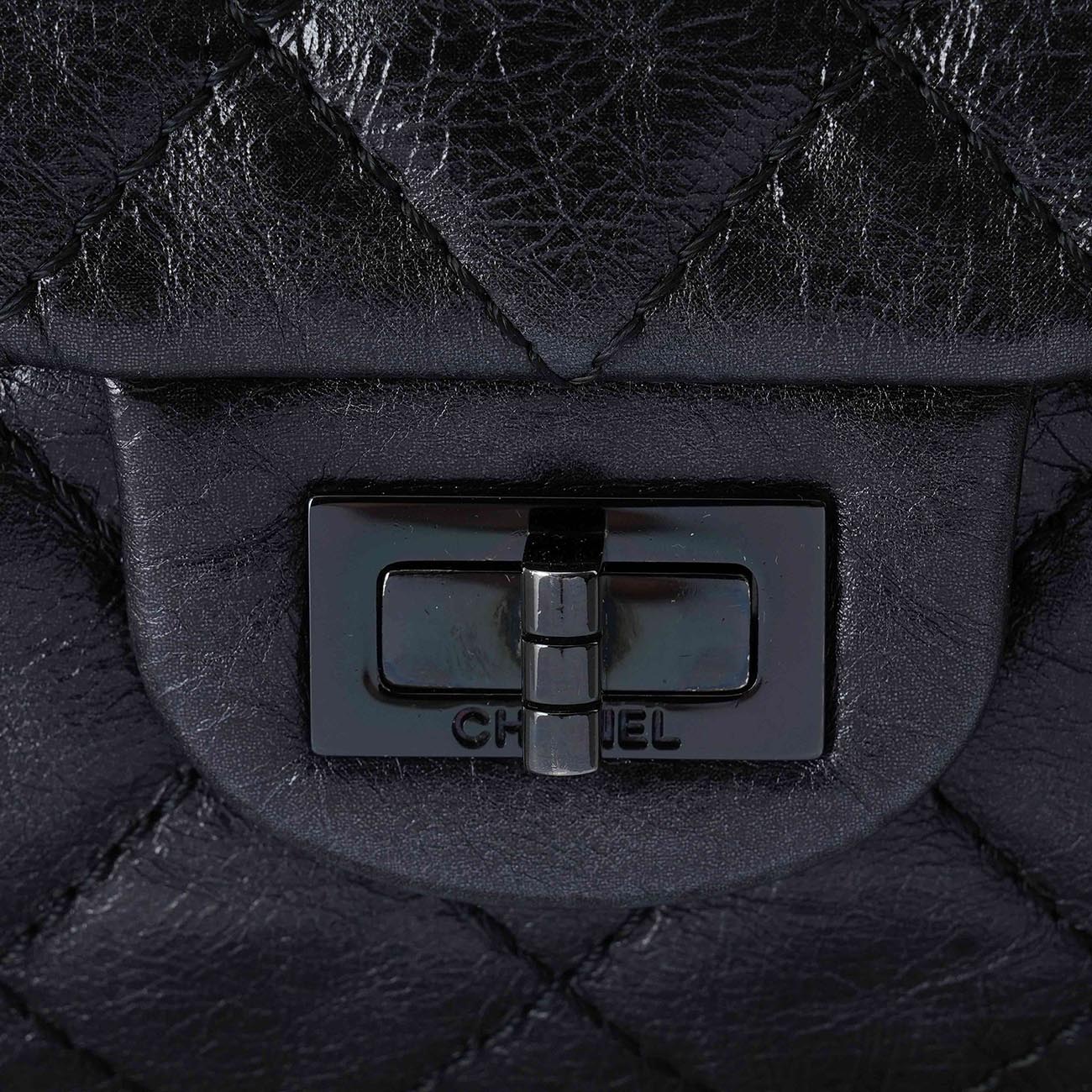 CHANEL(USED)샤넬 메탈릭 빈티지 2.55 구미듐 플랩백