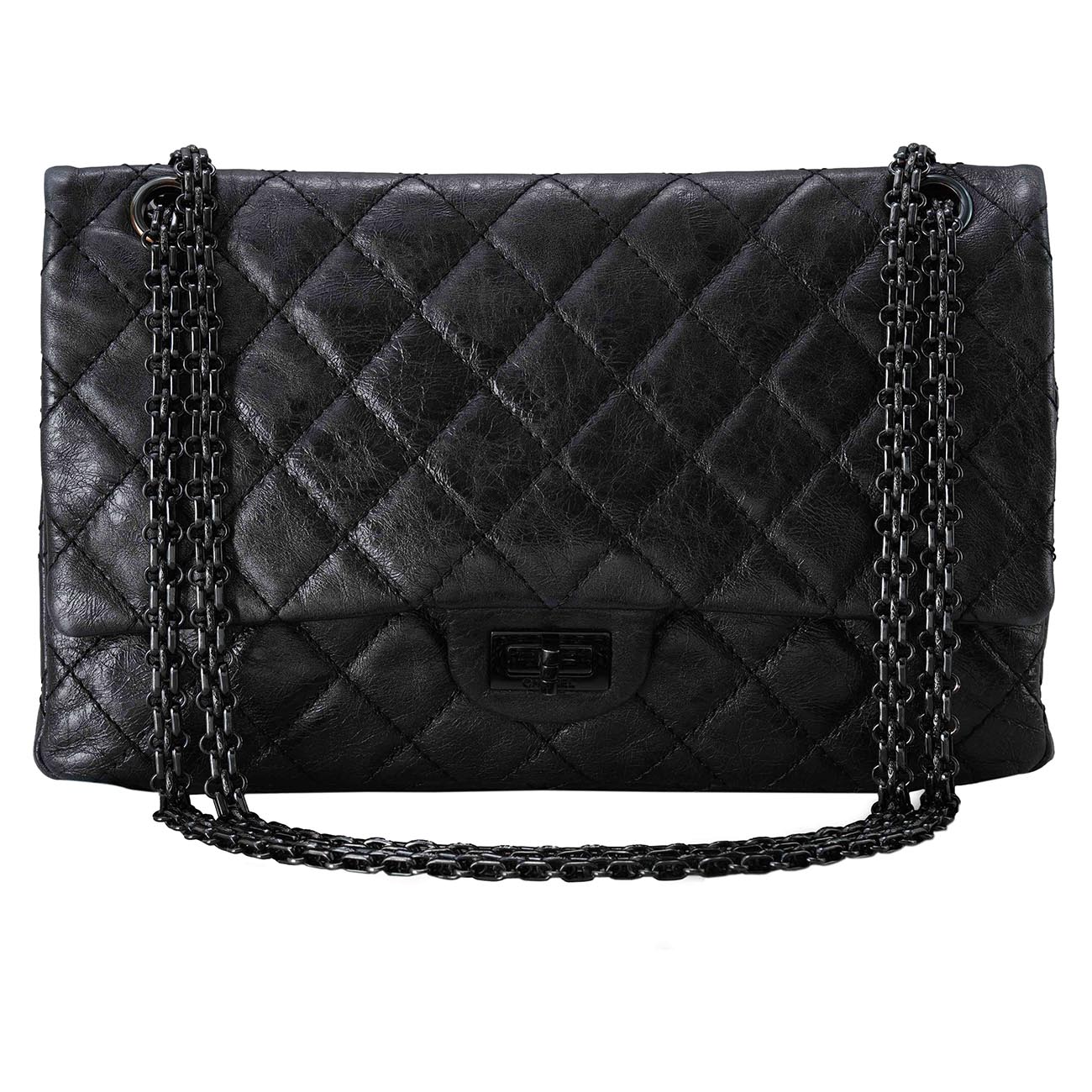 CHANEL(USED)샤넬 메탈릭 빈티지 2.55 구미듐 플랩백