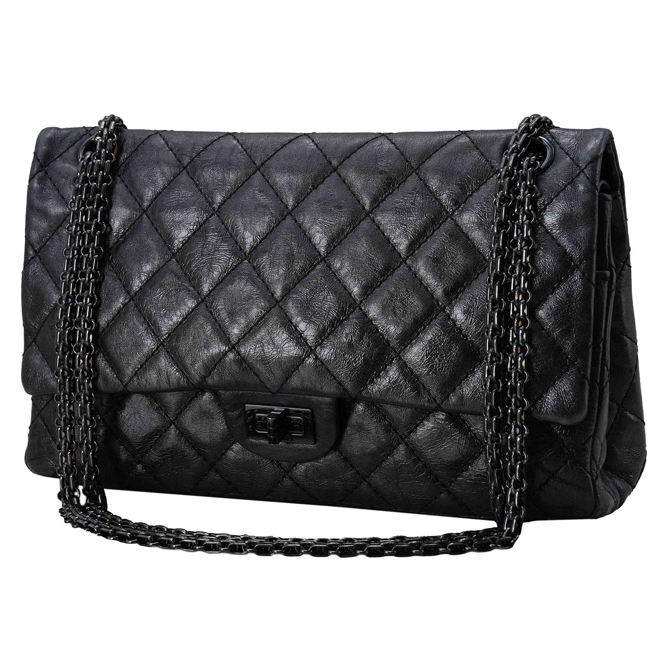 CHANEL(USED)샤넬 메탈릭 빈티지 2.55 구미듐 플랩백