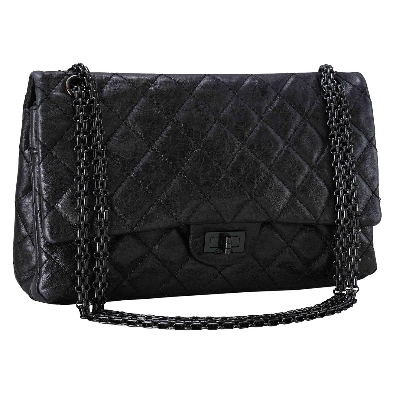 CHANEL(USED)샤넬 메탈릭 빈티지 2.55 구미듐 플랩백