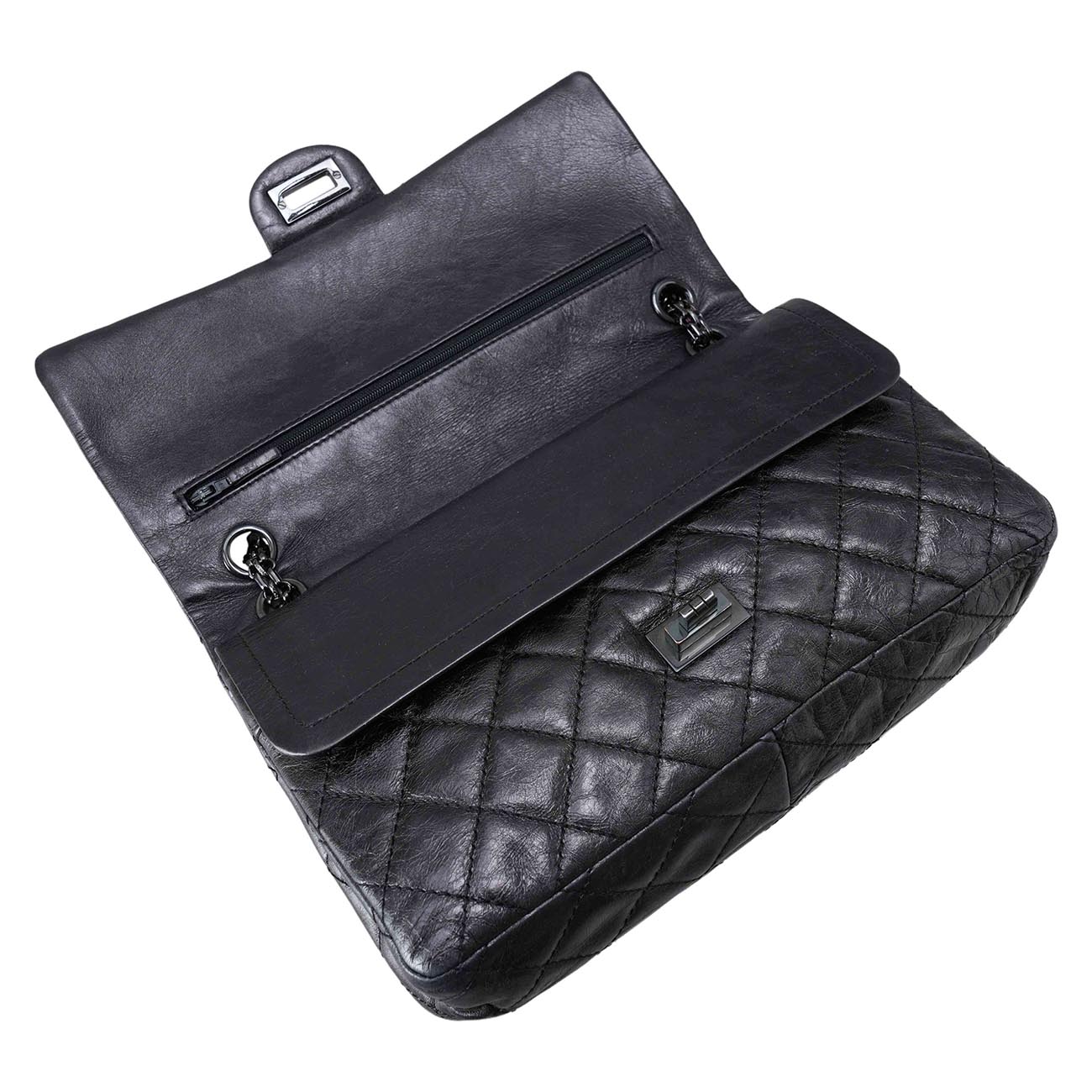 CHANEL(USED)샤넬 메탈릭 빈티지 2.55 구미듐 플랩백