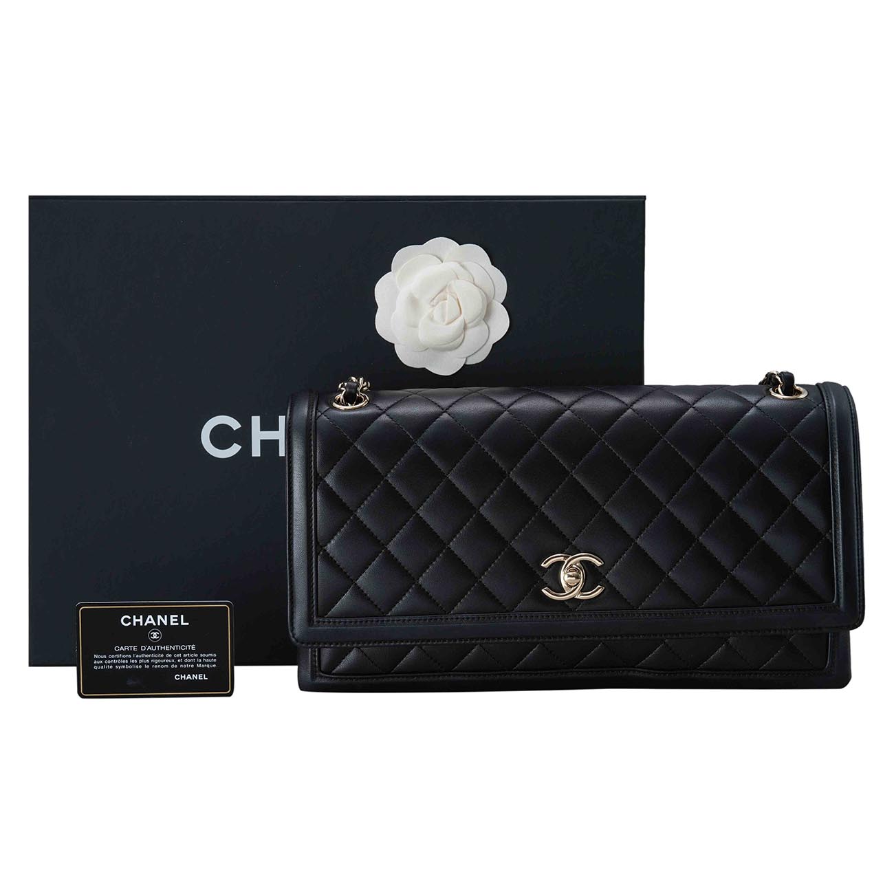 CHANEL(USED)샤넬 시즌 램스킨 플랩 체인백