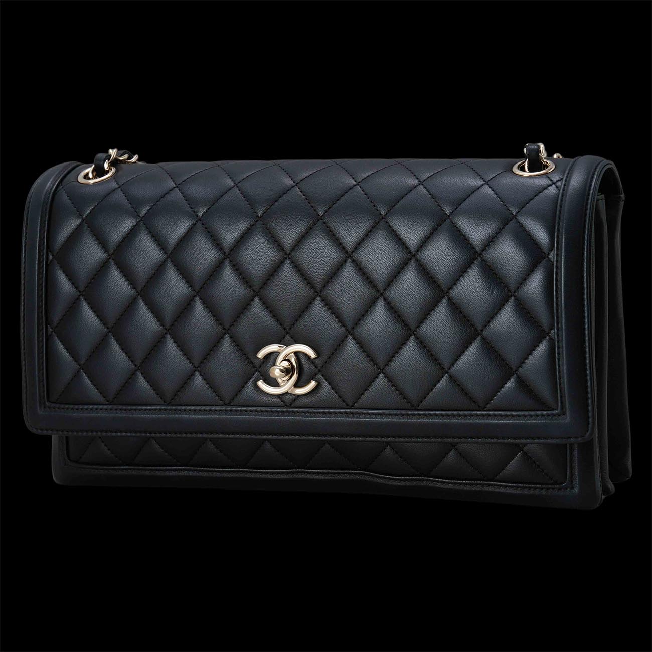 CHANEL(USED)샤넬 시즌 램스킨 플랩 체인백
