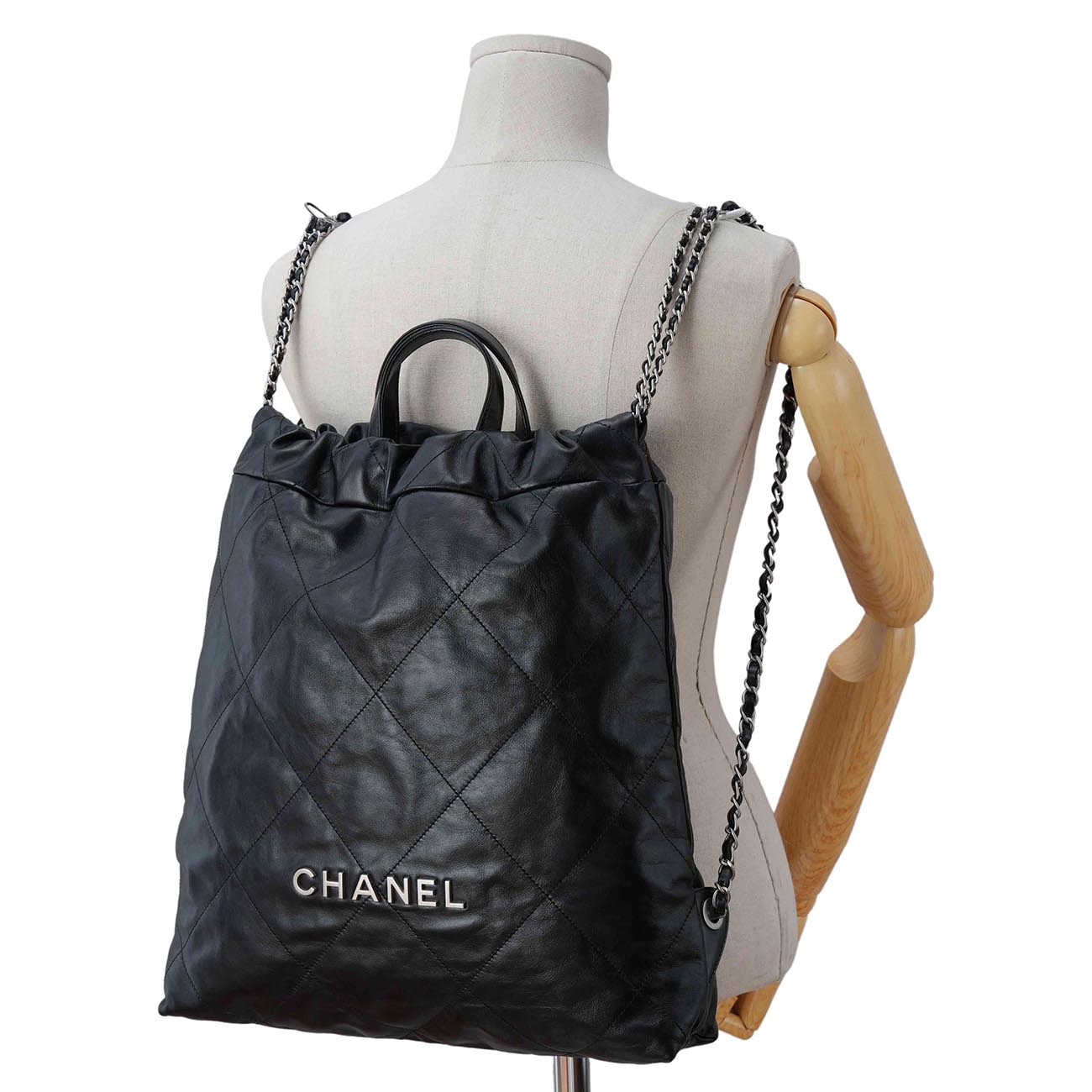 CHANEL(USED)샤넬 AS3313 22 퀼팅 탑핸들 백팩