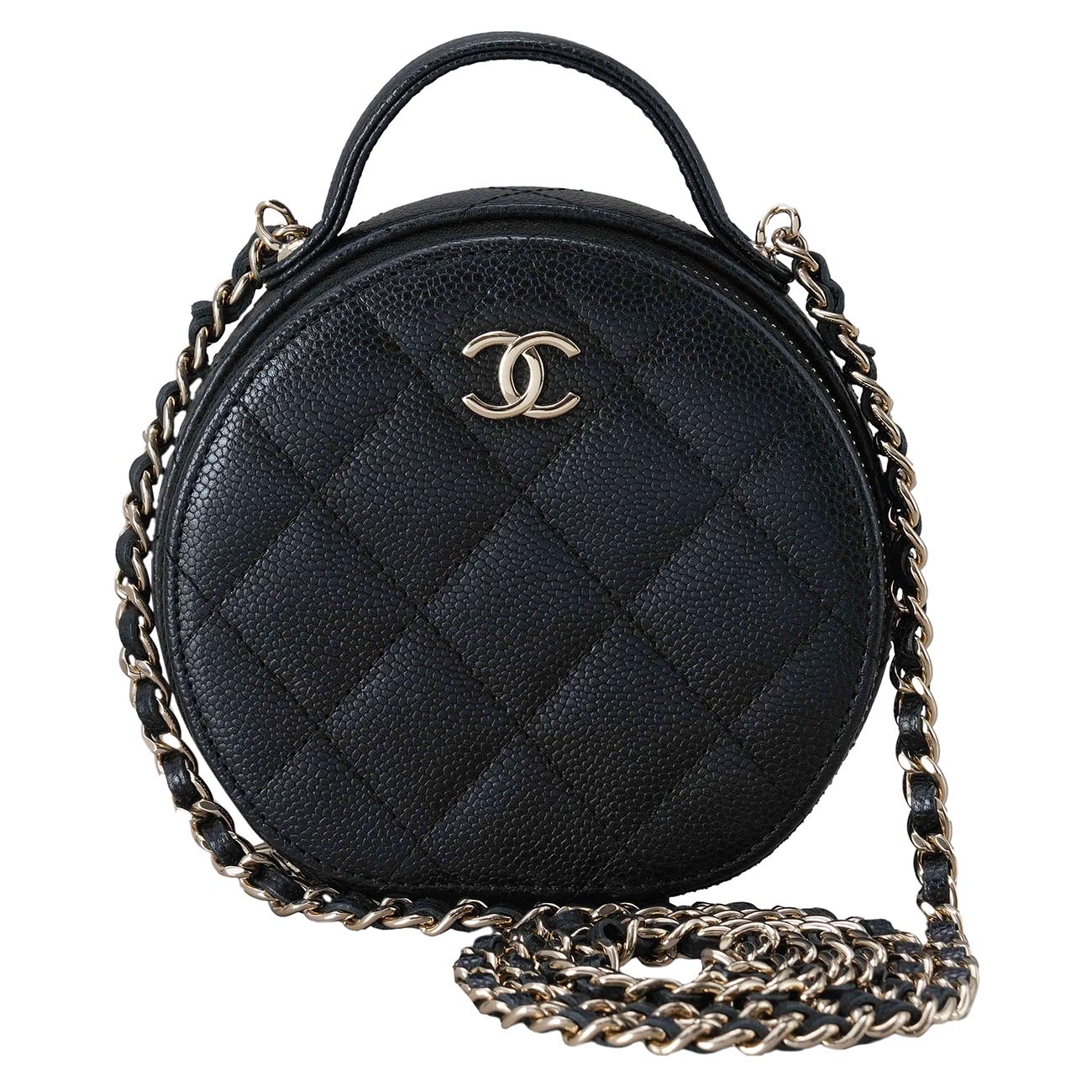 CHANEL(USED)샤넬 동그리 탑핸들 미니 체인백