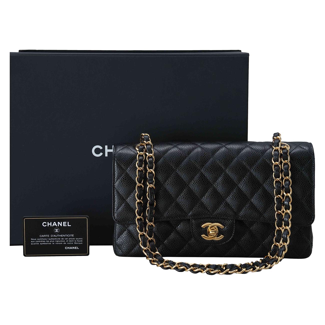 CHANEL(USED)샤넬 캐비어 클래식 미듐 플랩백