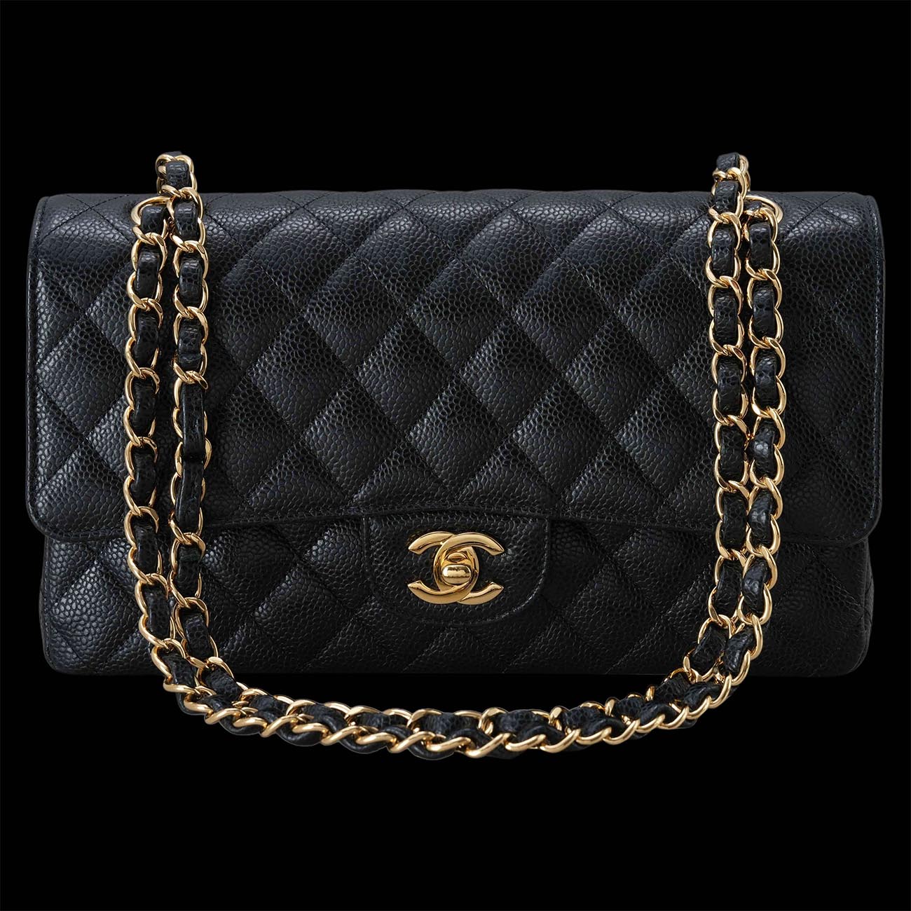 CHANEL(USED)샤넬 캐비어 클래식 미듐 플랩백