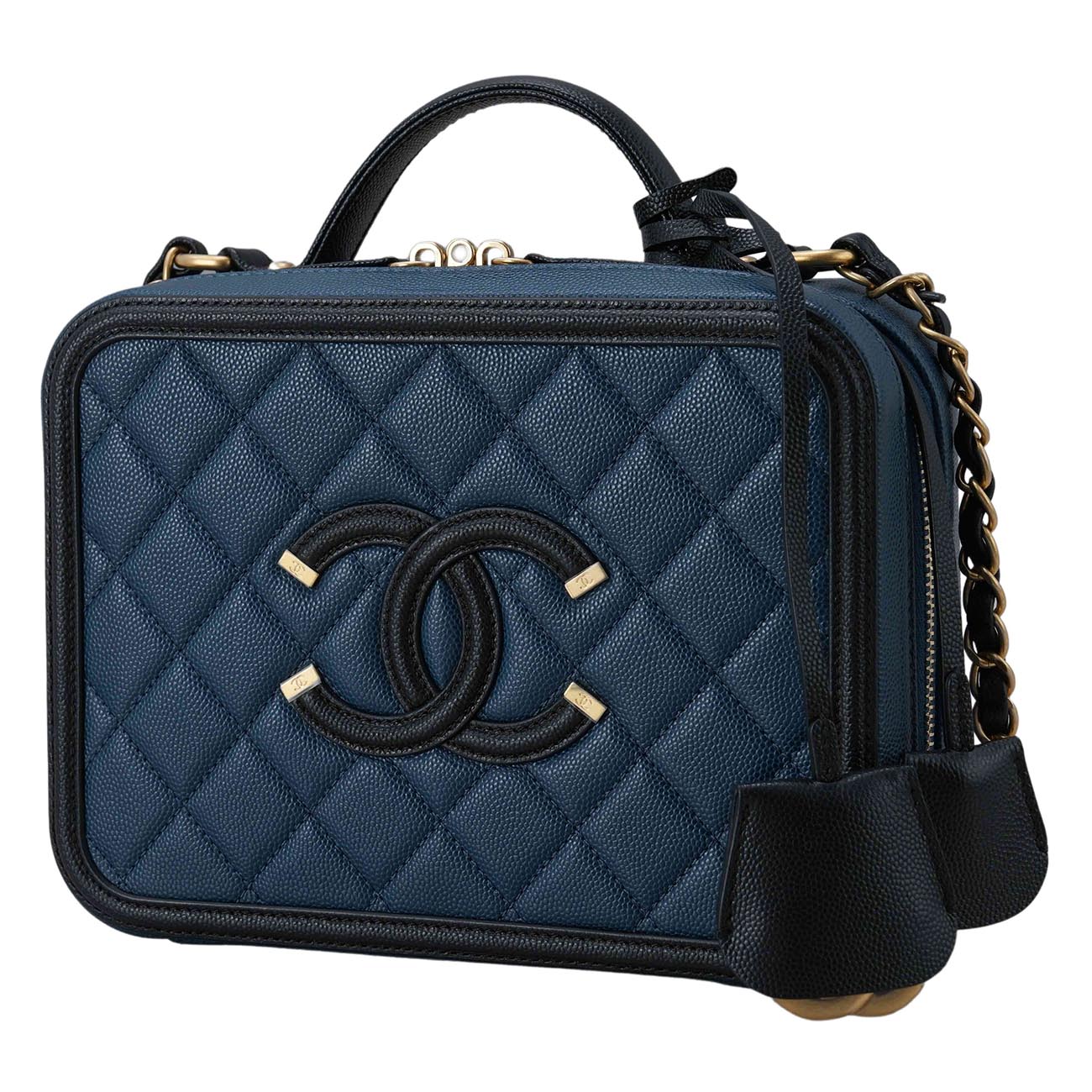 CHANEL(USED)샤넬 캐비어 코스메틱 토트 겸 숄더백