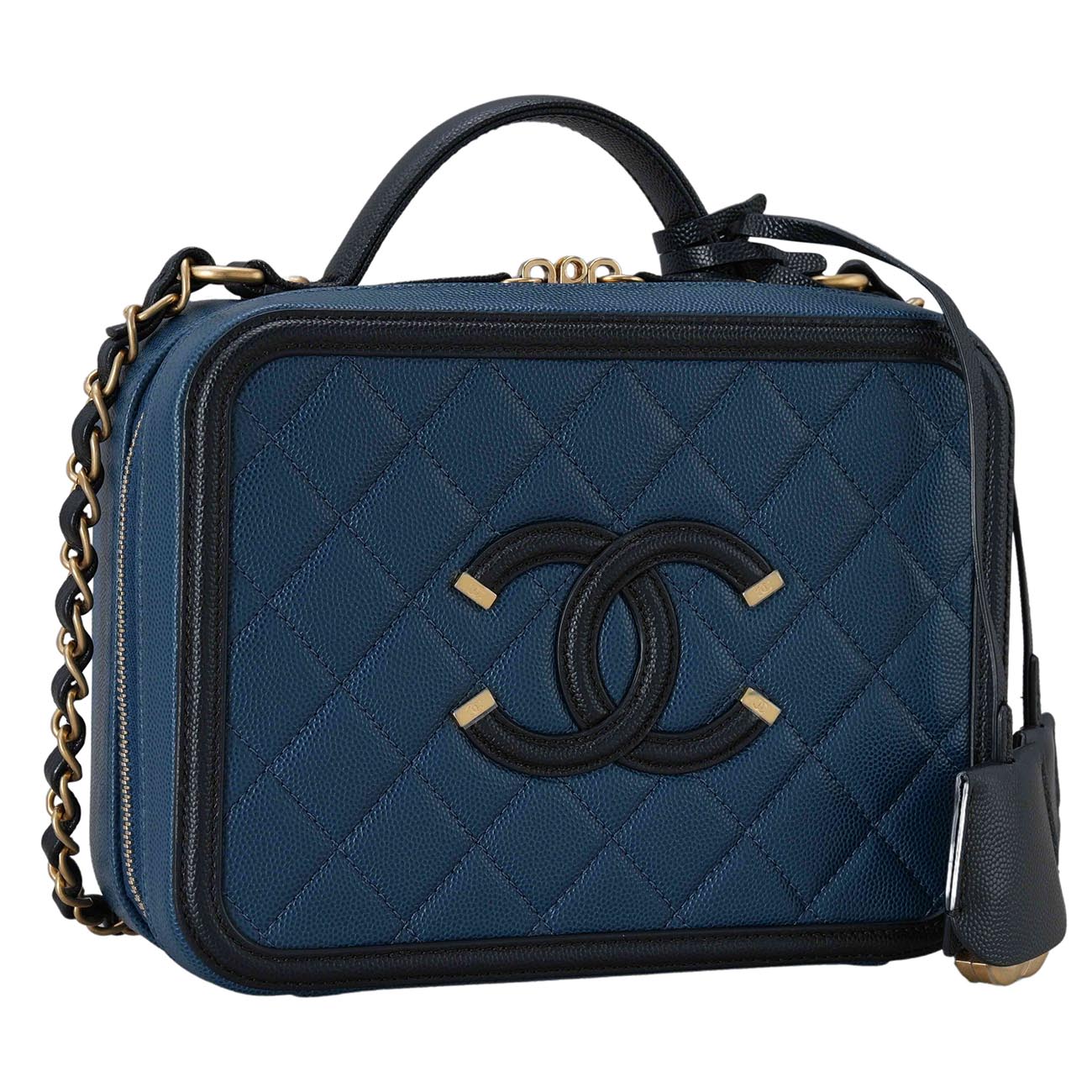 CHANEL(USED)샤넬 캐비어 코스메틱 토트 겸 숄더백