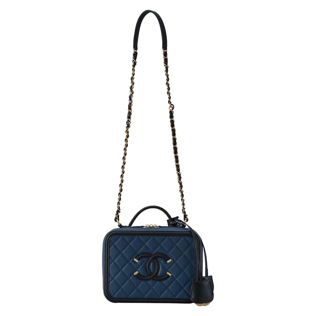 CHANEL(USED)샤넬 캐비어 코스메틱 토트 겸 숄더백