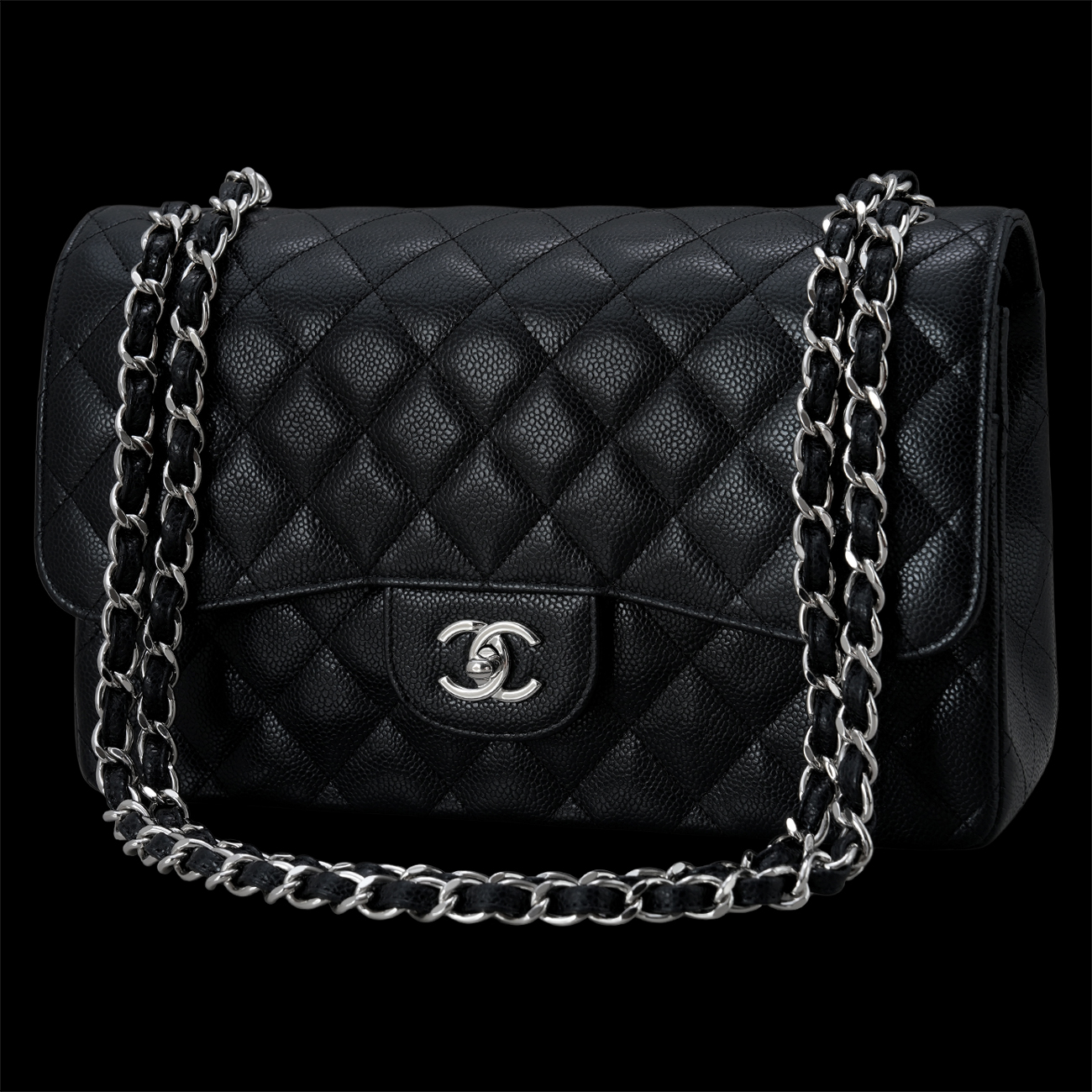 CHANEL(USED)샤넬 클래식 캐비어 라지 플랩백