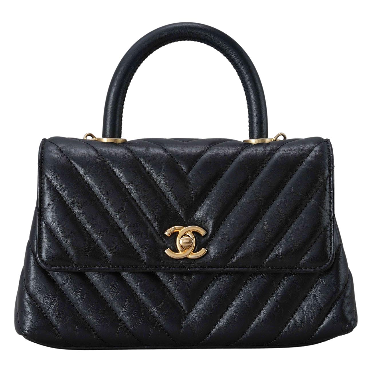 CHANEL(USED)샤넬 A92990 쉐브론 코코핸들 스몰