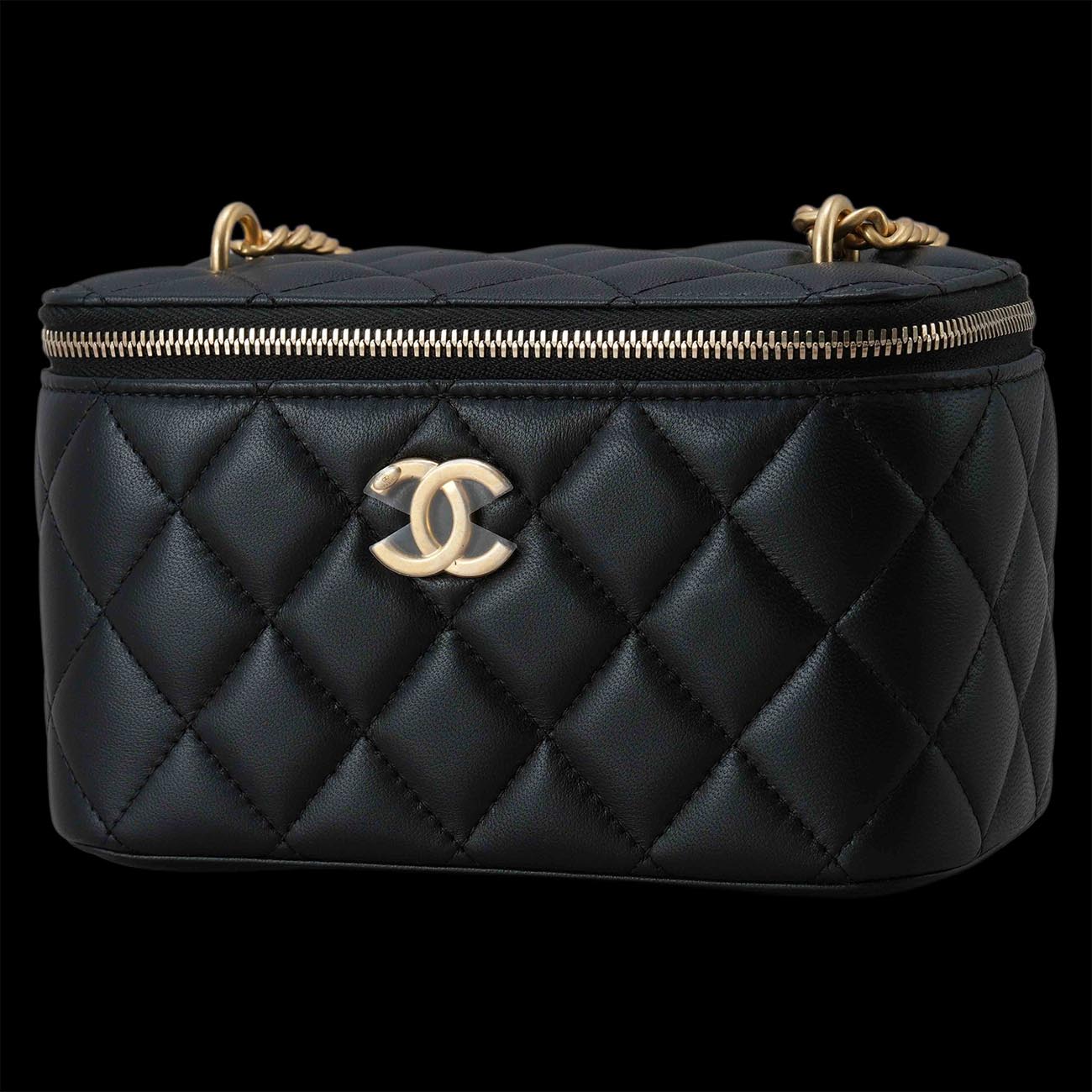 CHANEL(USED)샤넬 AP3301 직사각 골든볼 베니티 체인백