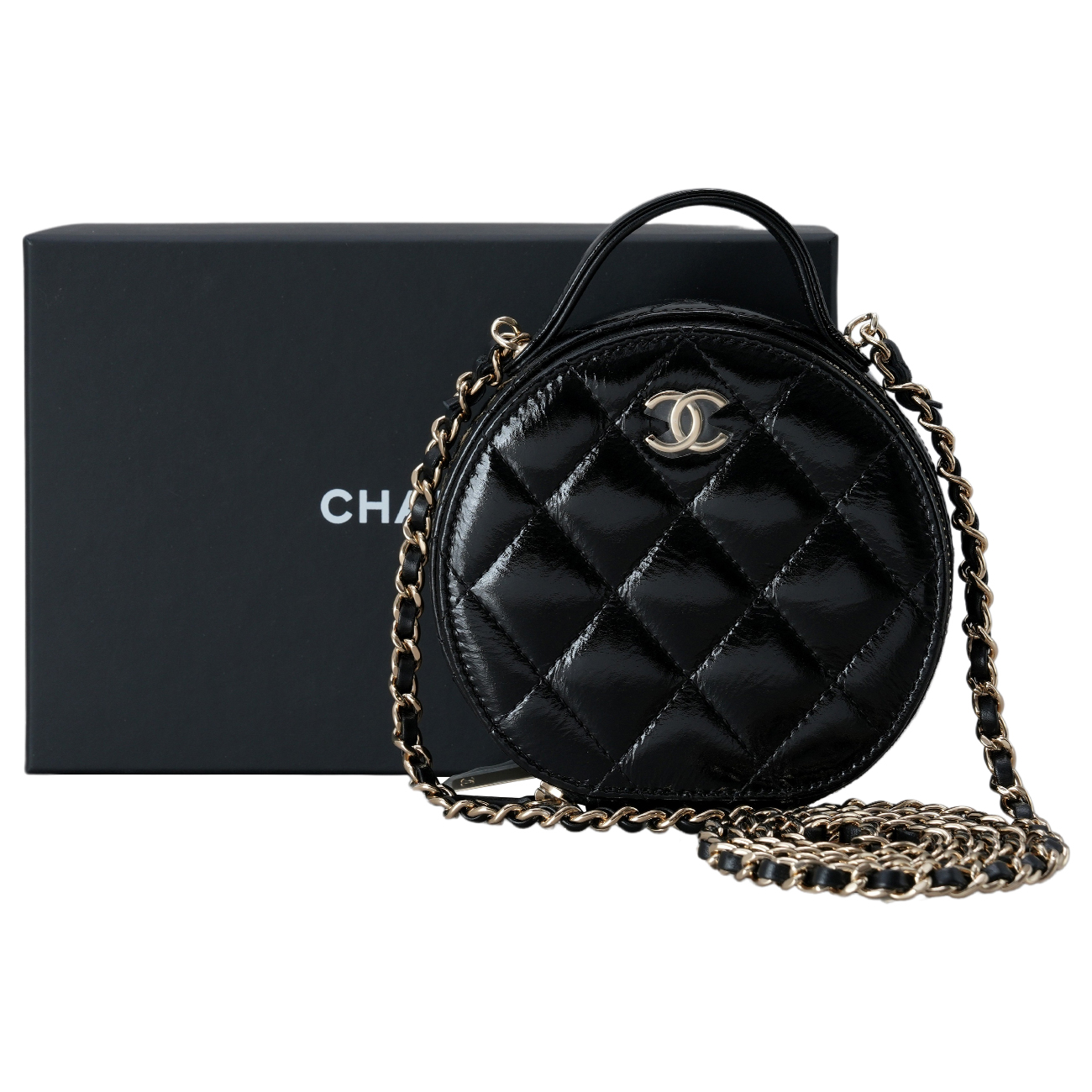 CHANEL(USED)샤넬 AP2940 페이던트 클래식 탑핸들 동그리 체인백