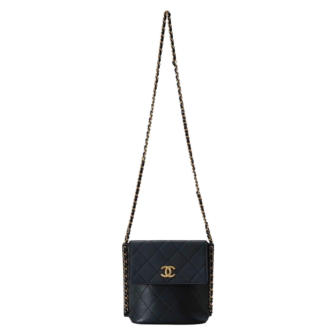 CHANEL(USED)샤넬 AS2542 카프스킨 스몰 호보 블랙