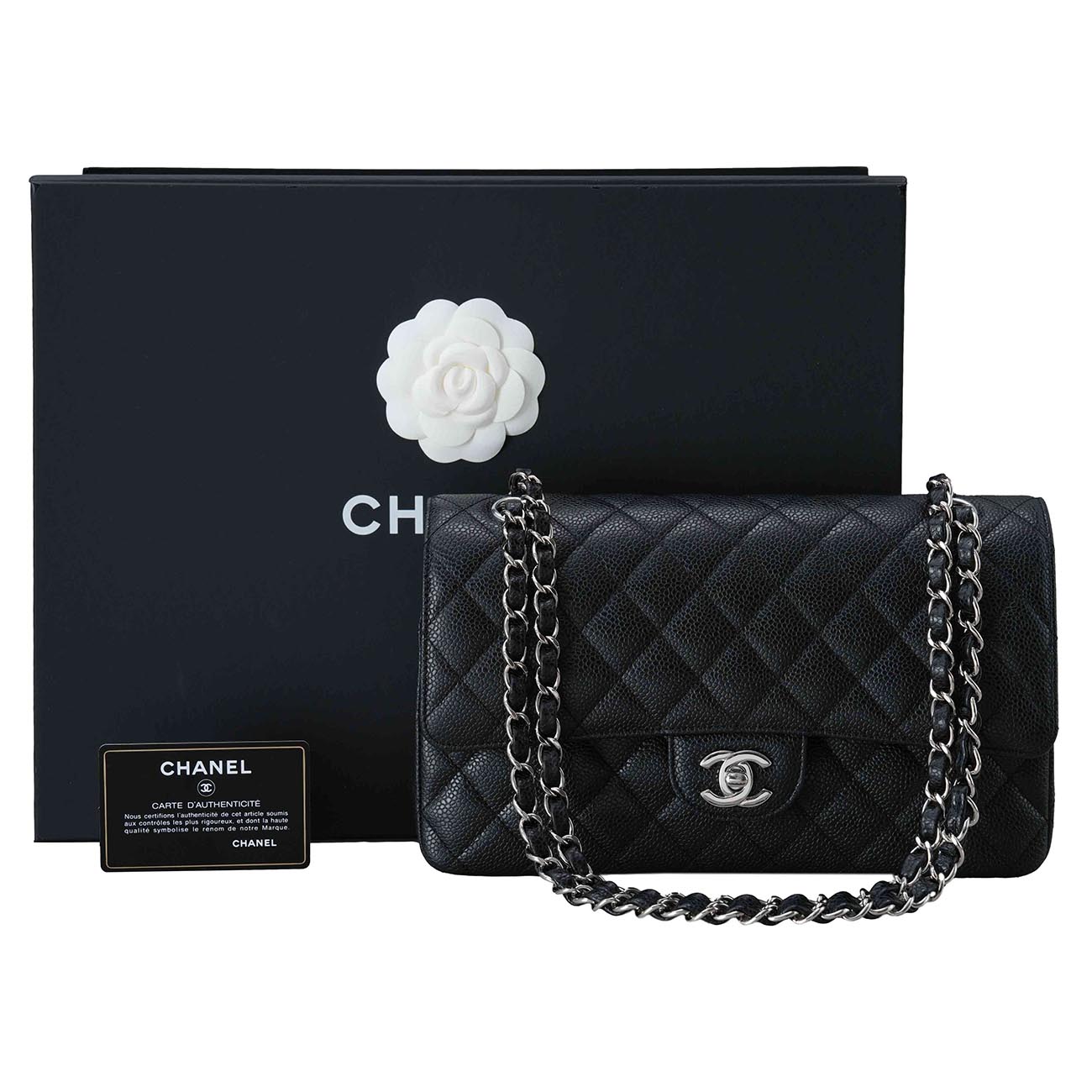 CHANEL(USED)샤넬 캐비어 클래식 미듐 플랩백