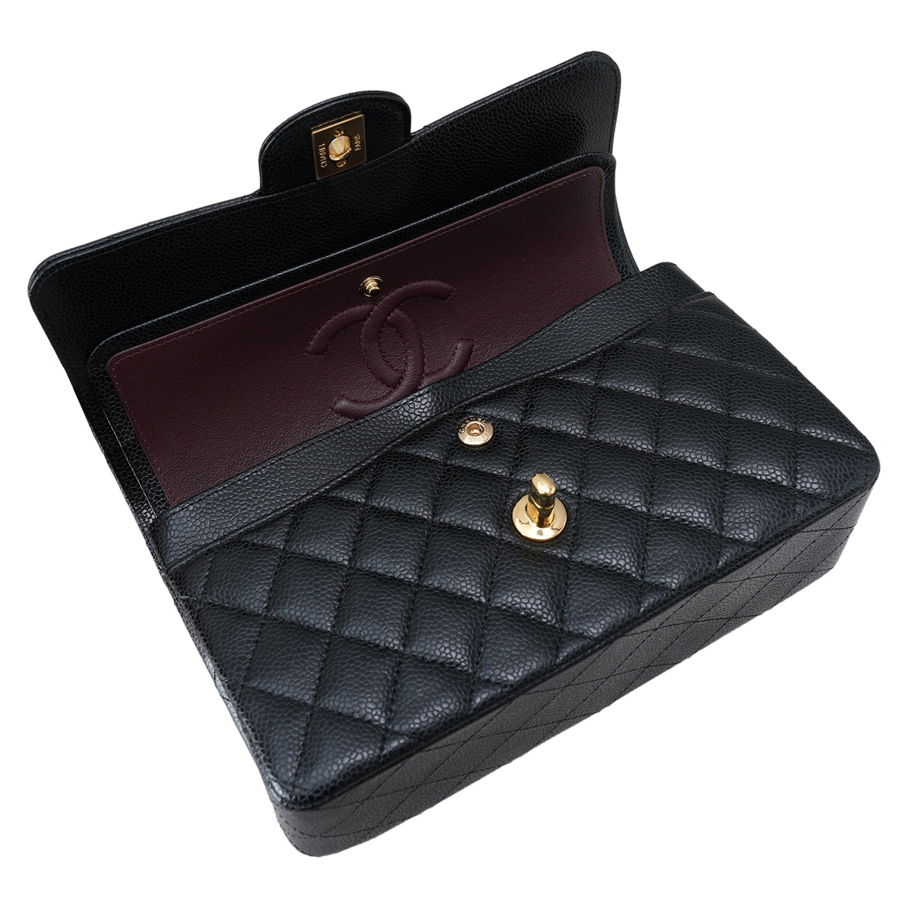 CHANEL(USED)샤넬 클래식 캐비어 미듐