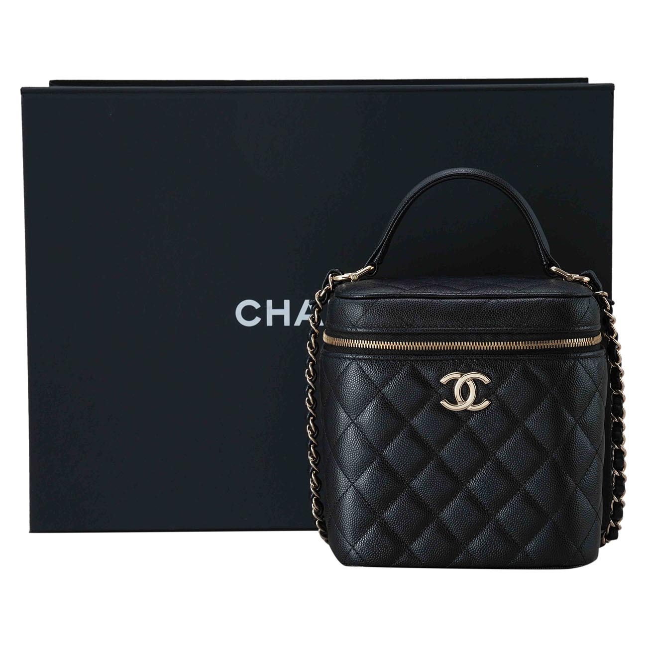 CHANEL(USED)샤넬 AS2362 캐비어 클래식 베니티 탑핸들 케이스