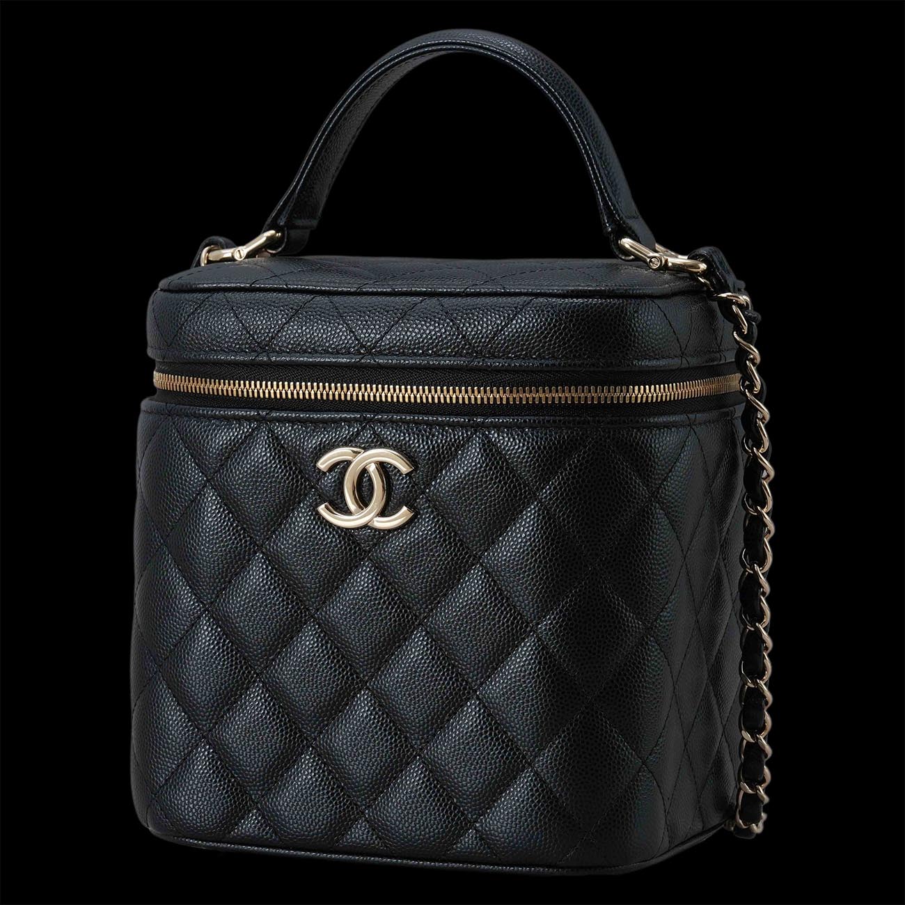 CHANEL(USED)샤넬 AS2362 캐비어 클래식 베니티 탑핸들 케이스