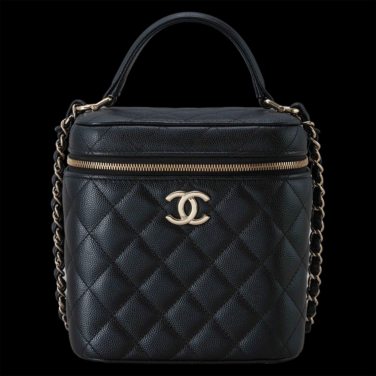 CHANEL(USED)샤넬 AS2362 캐비어 클래식 베니티 탑핸들 케이스