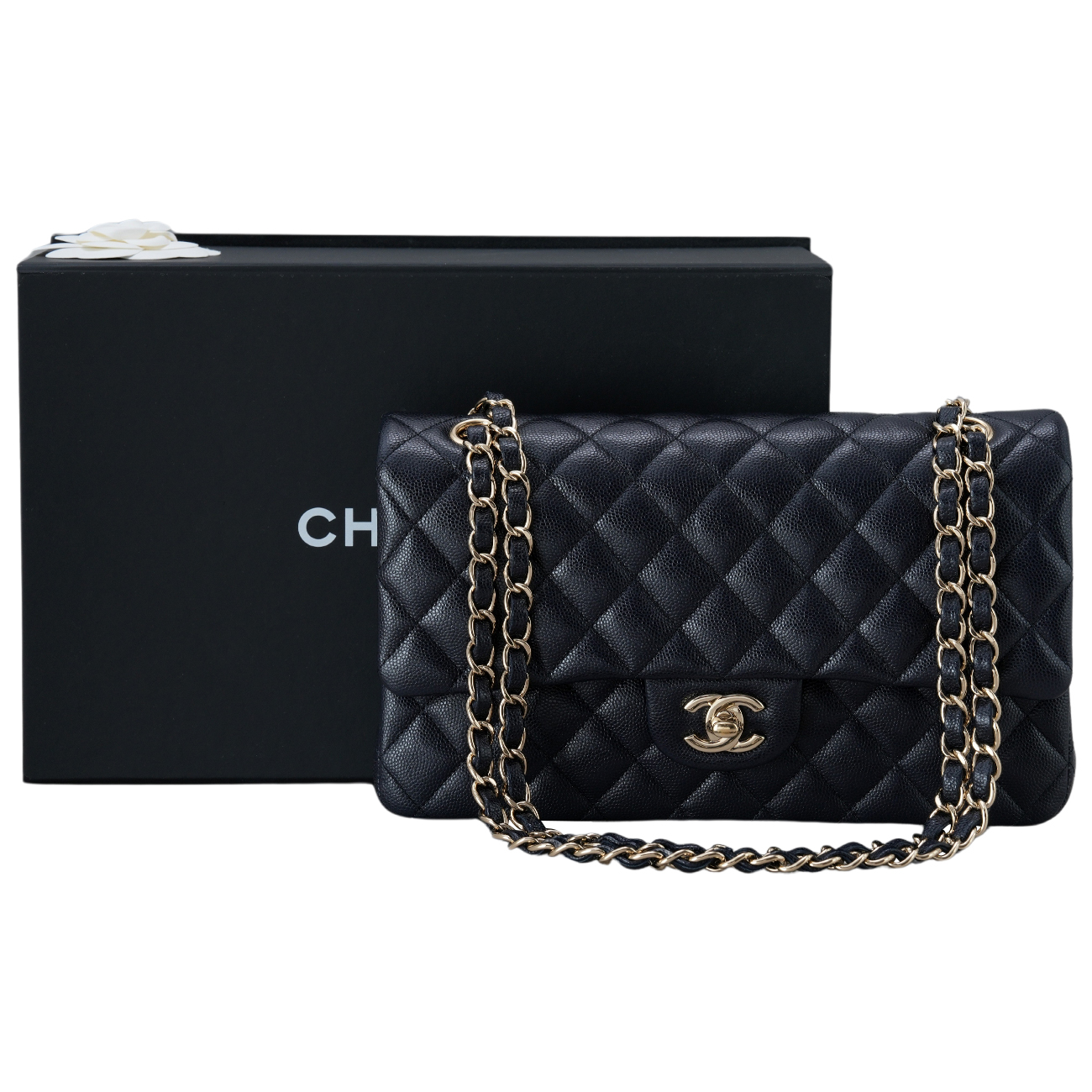 CHANEL(USED)샤넬 클래식 캐비어 미듐