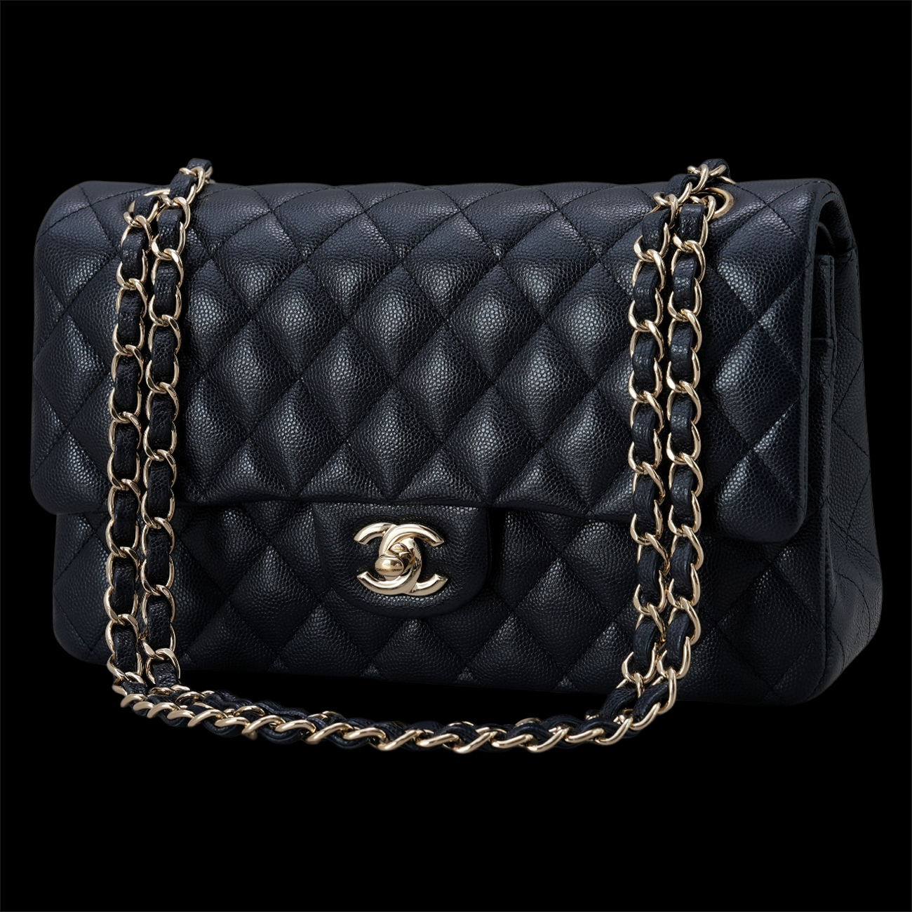 CHANEL(USED)샤넬 클래식 캐비어 미듐