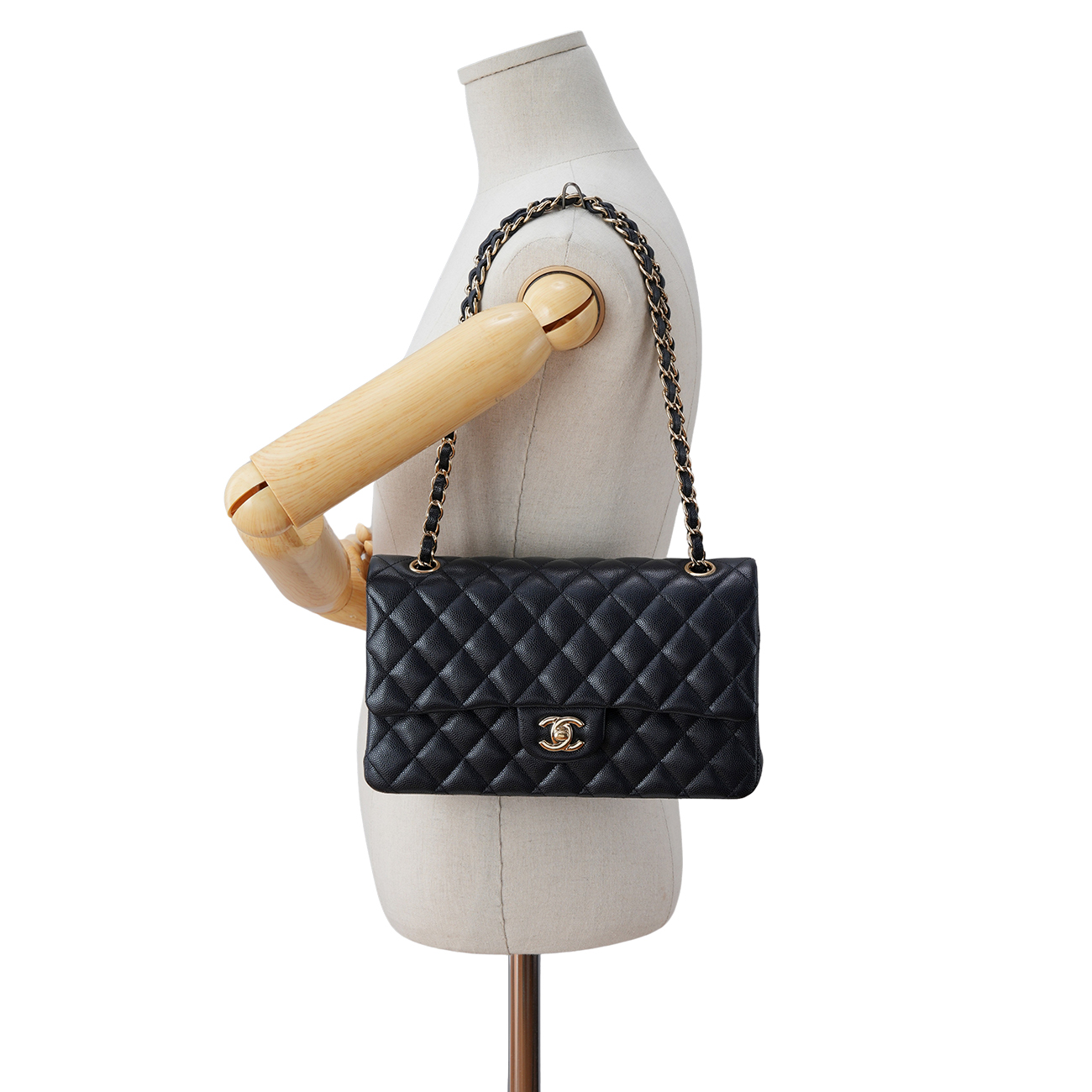 CHANEL(USED)샤넬 클래식 캐비어 미듐