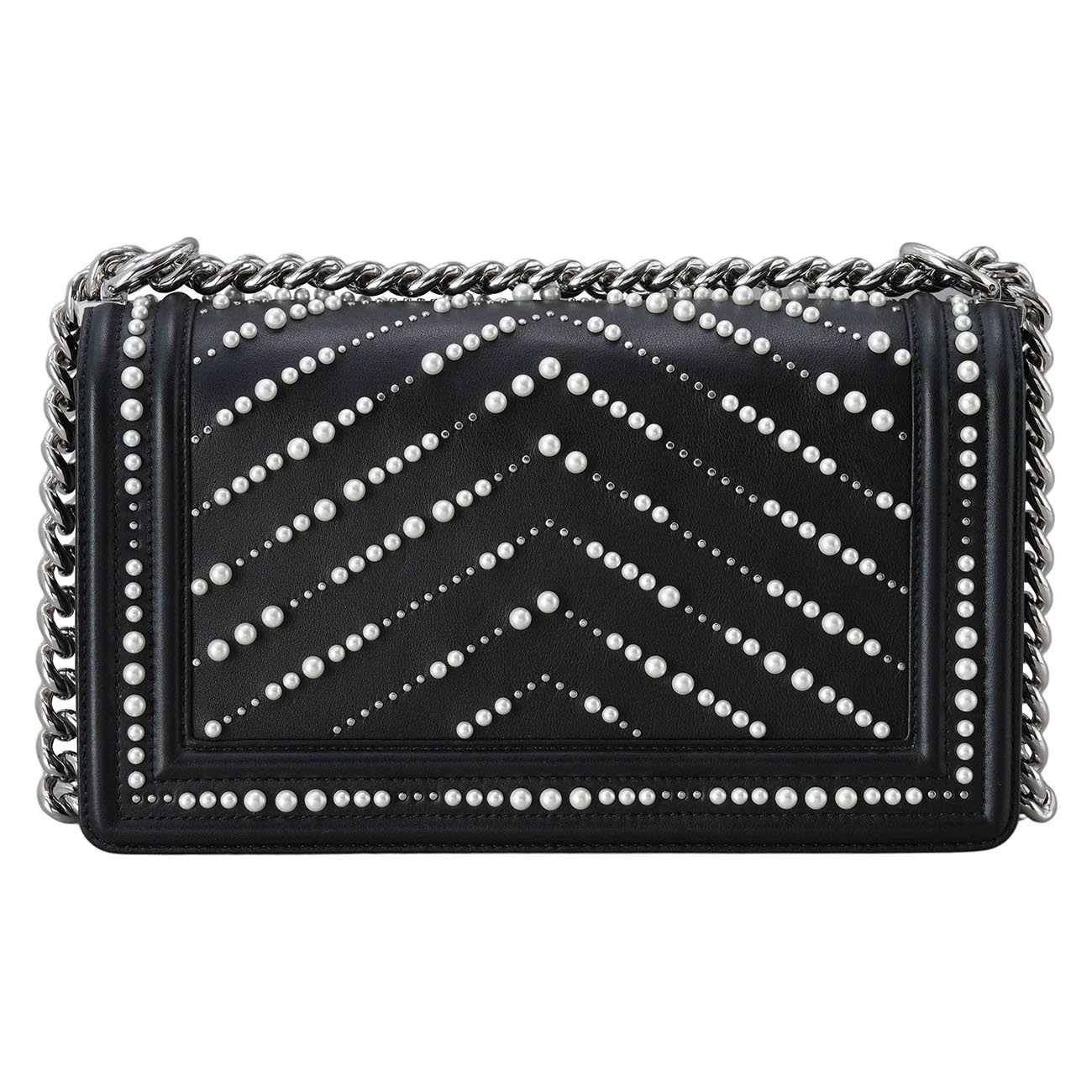 CHANEL(USED)샤넬 시즌 보이샤넬 펄 미듐 플랩백