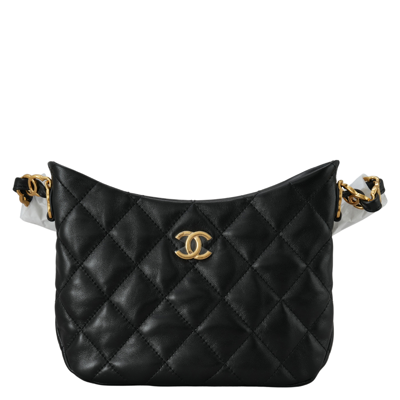 CHANEL(USED)샤넬 AS3562 호보백 블랙 금장