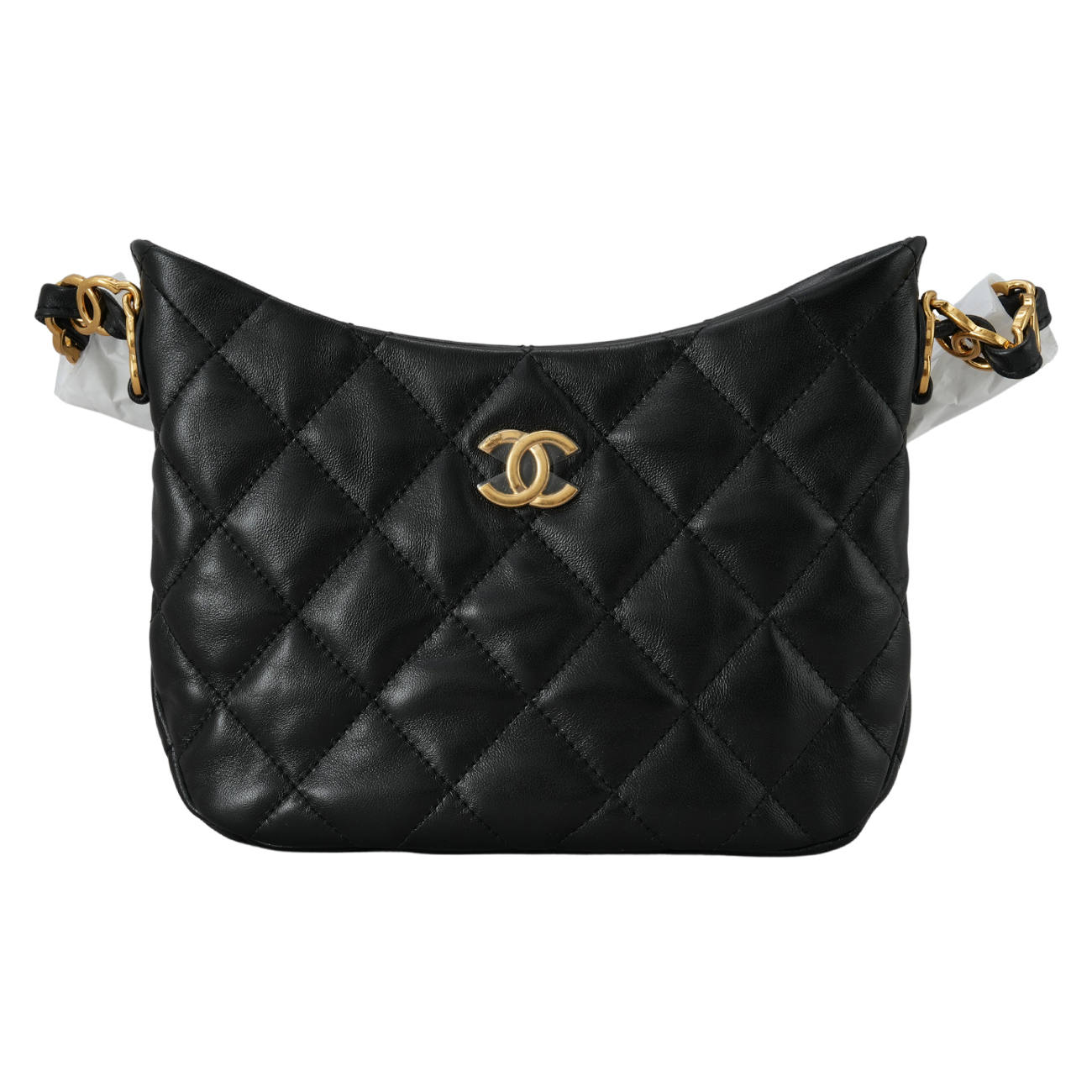CHANEL(USED)샤넬 AS3562 호보백 블랙 금장