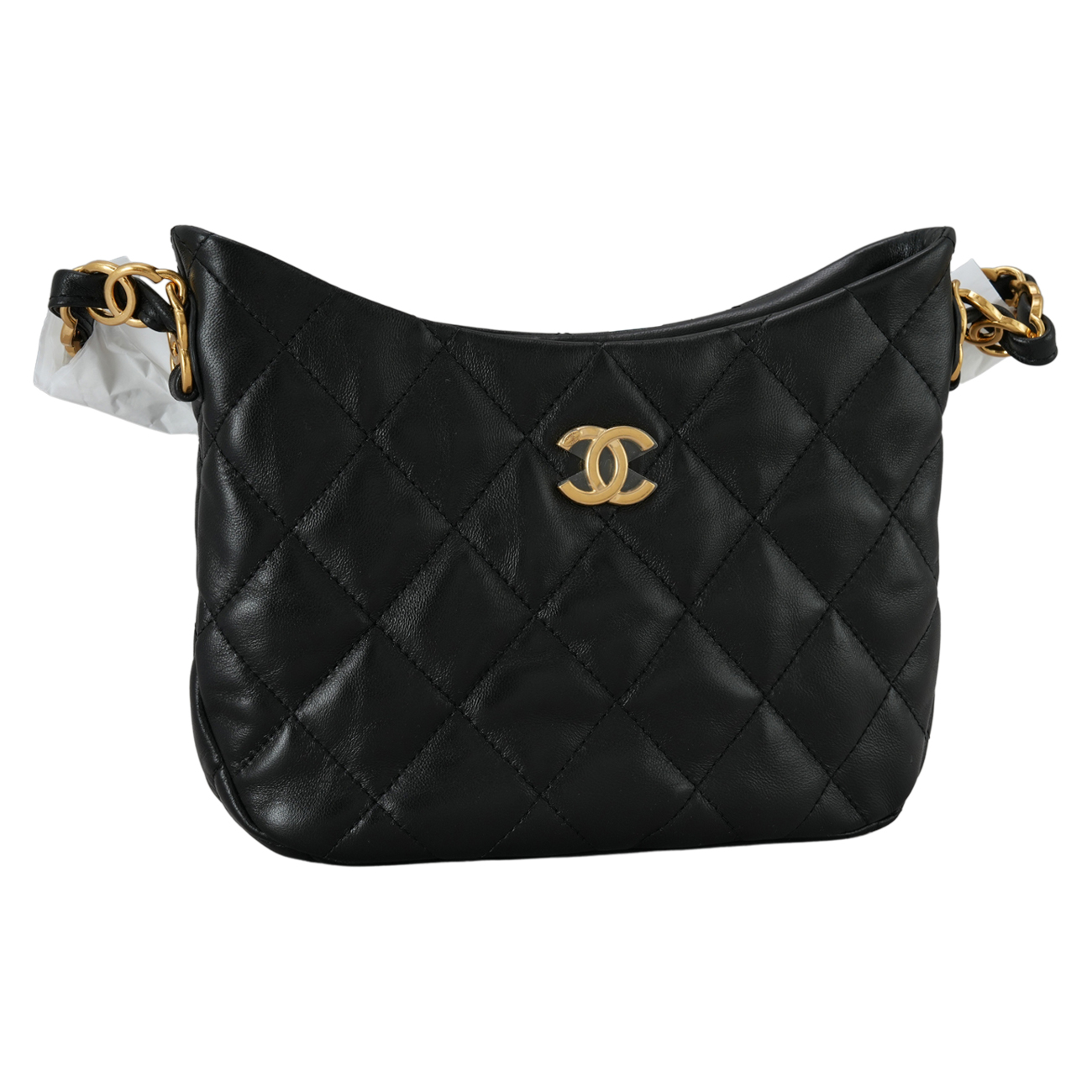 CHANEL(USED)샤넬 AS3562 호보백 블랙 금장