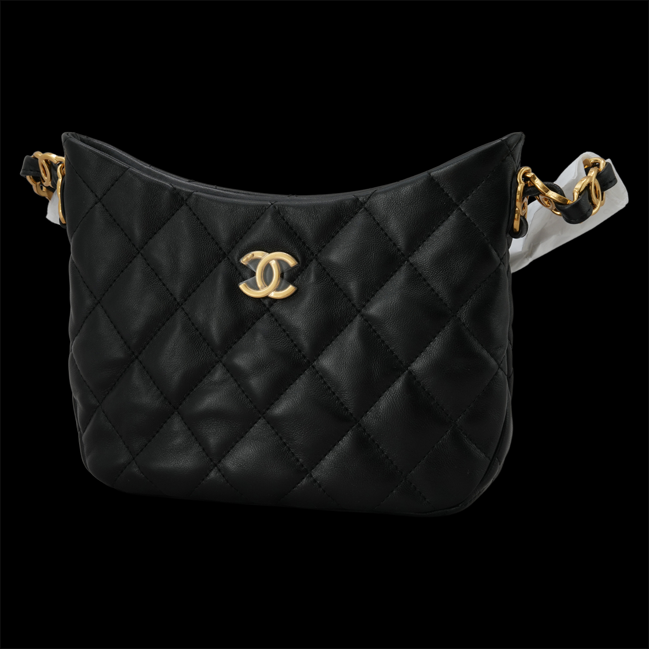 CHANEL(USED)샤넬 AS3562 호보백 블랙 금장