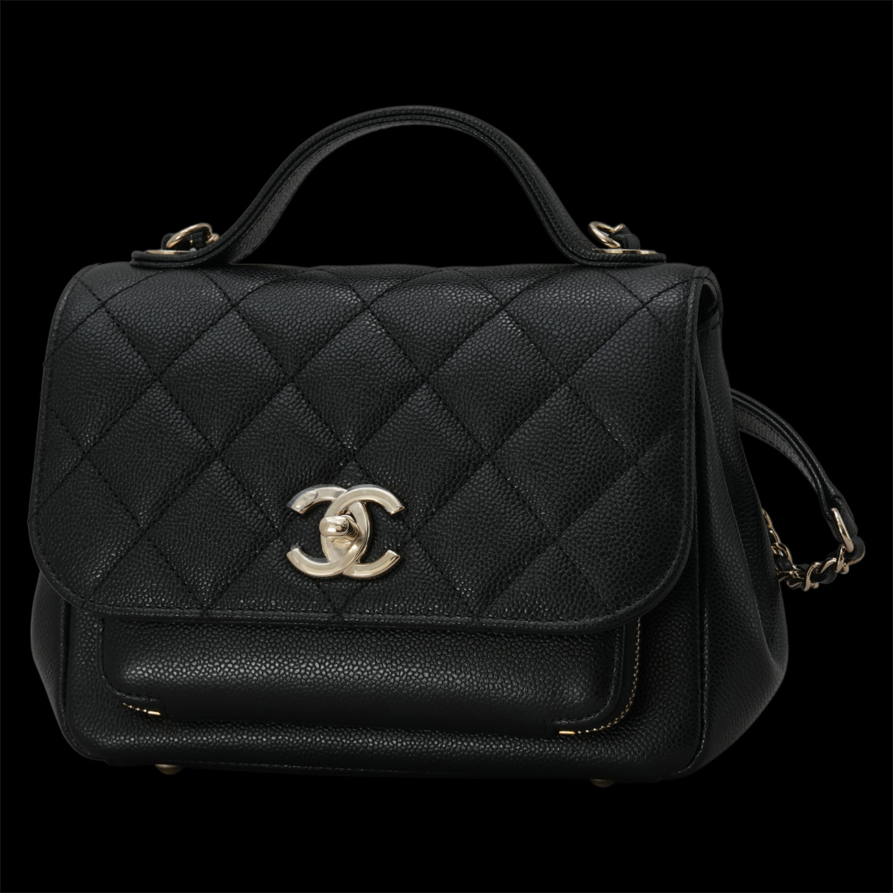 CHANEL(USED)샤넬 A93749 캐비어 비즈니스 어피니티 스몰 블랙