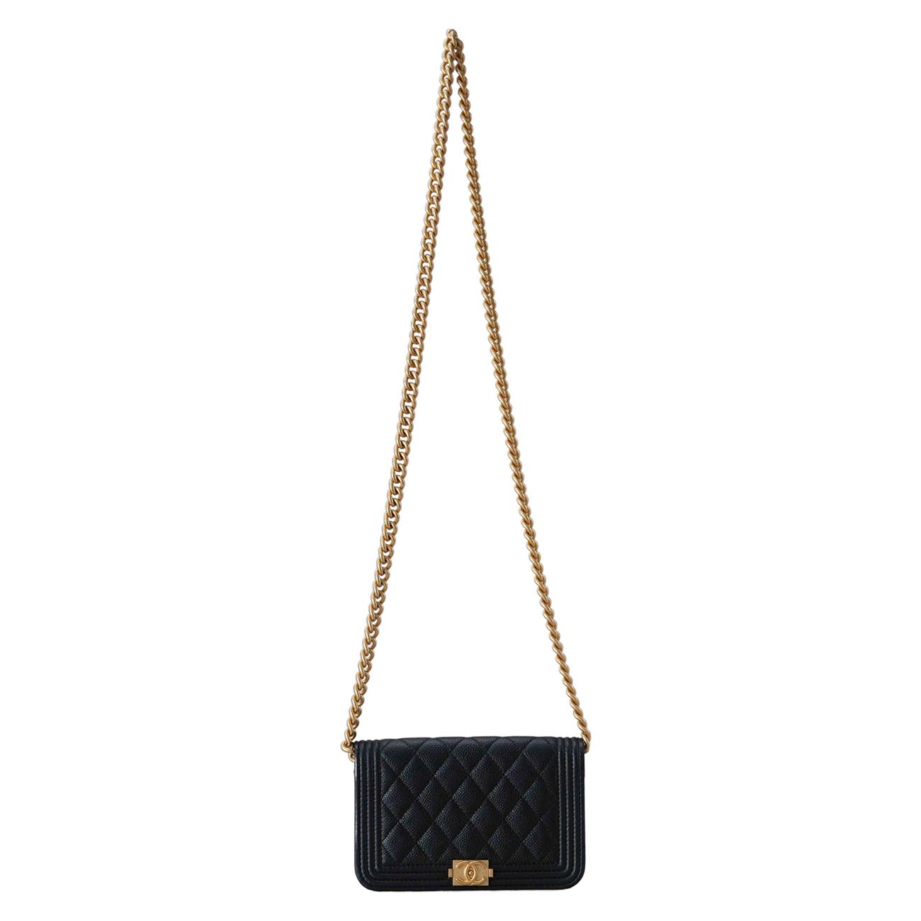 CHANEL(USED)샤넬 캐비어 보이샤넬 미니 WOC