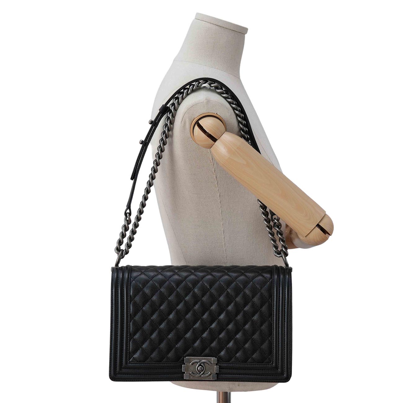 CHANEL(USED)샤넬 캐비어 보이샤넬 라지 플랩백