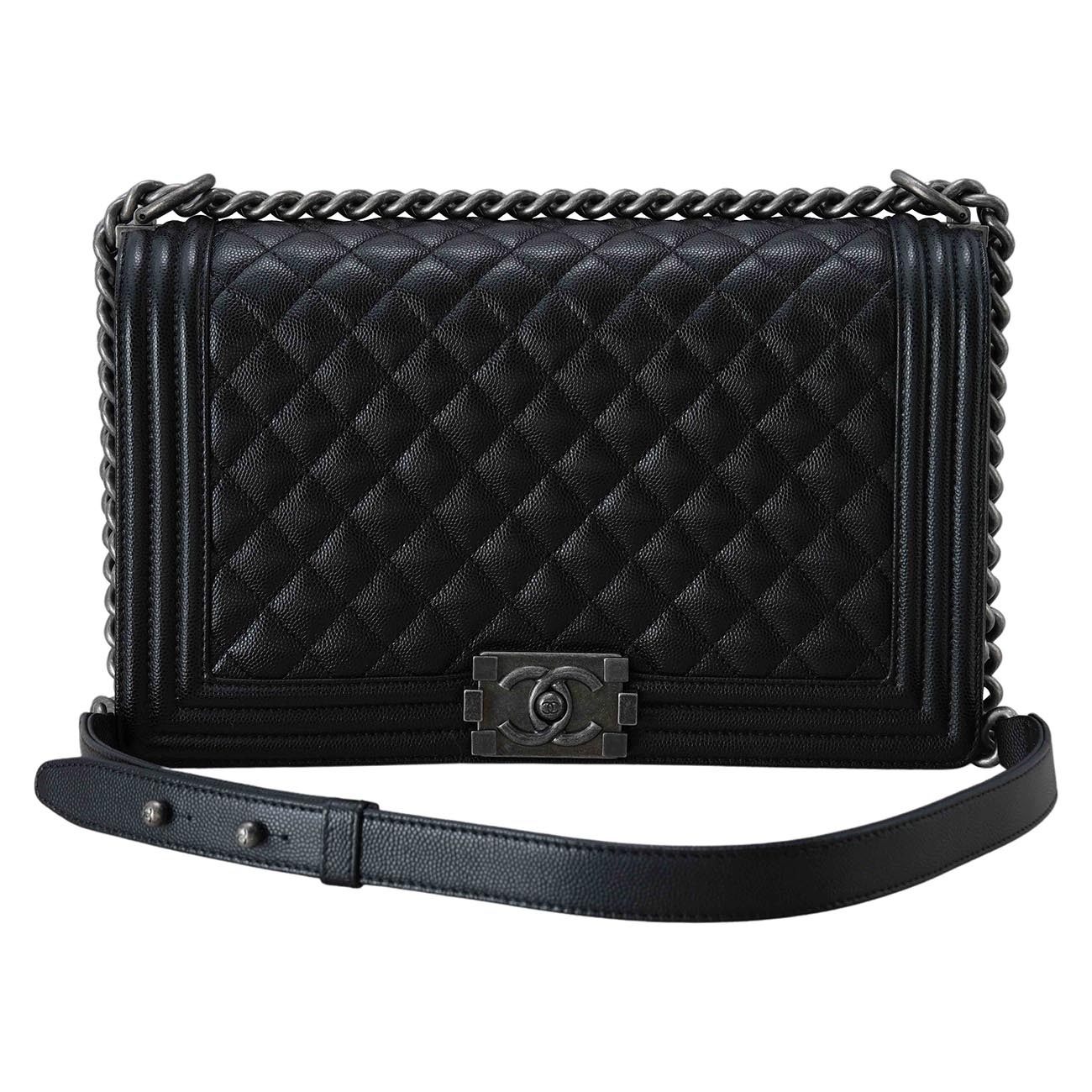 CHANEL(USED)샤넬 캐비어 보이샤넬 라지 플랩백