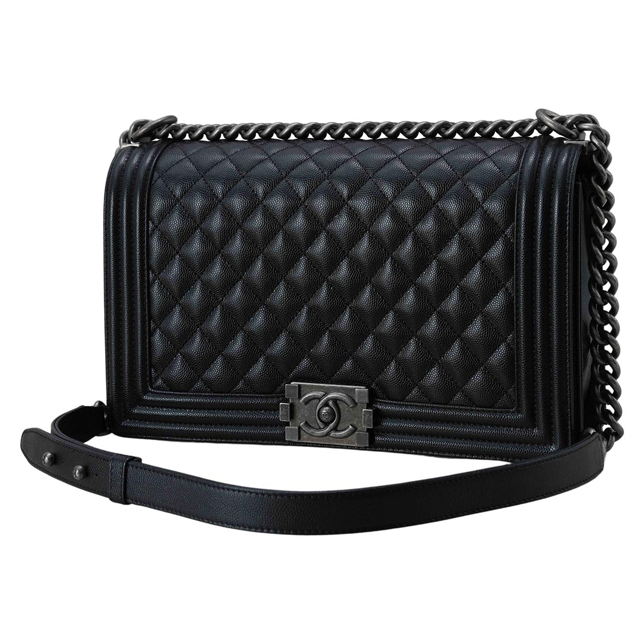 CHANEL(USED)샤넬 캐비어 보이샤넬 라지 플랩백