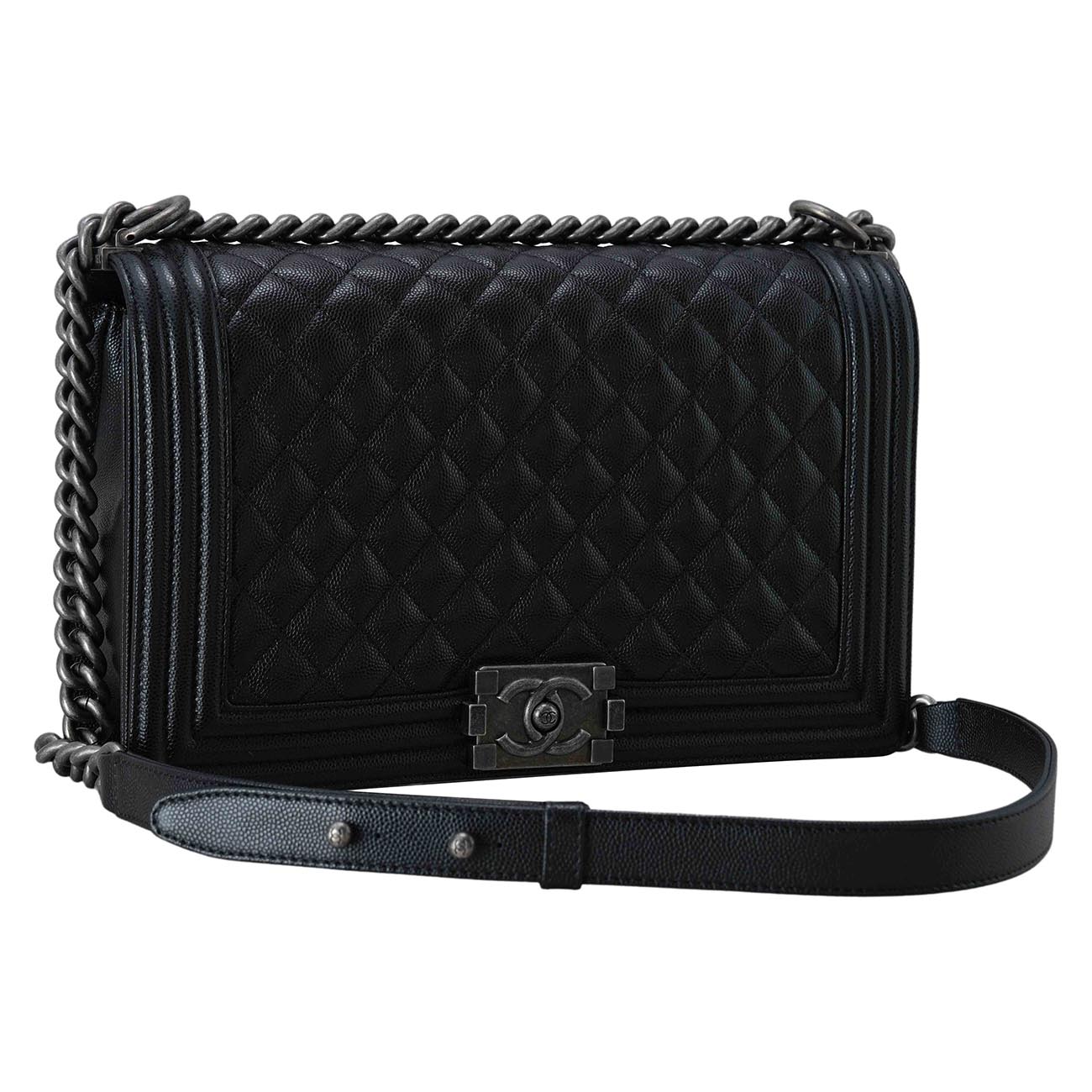 CHANEL(USED)샤넬 캐비어 보이샤넬 라지 플랩백