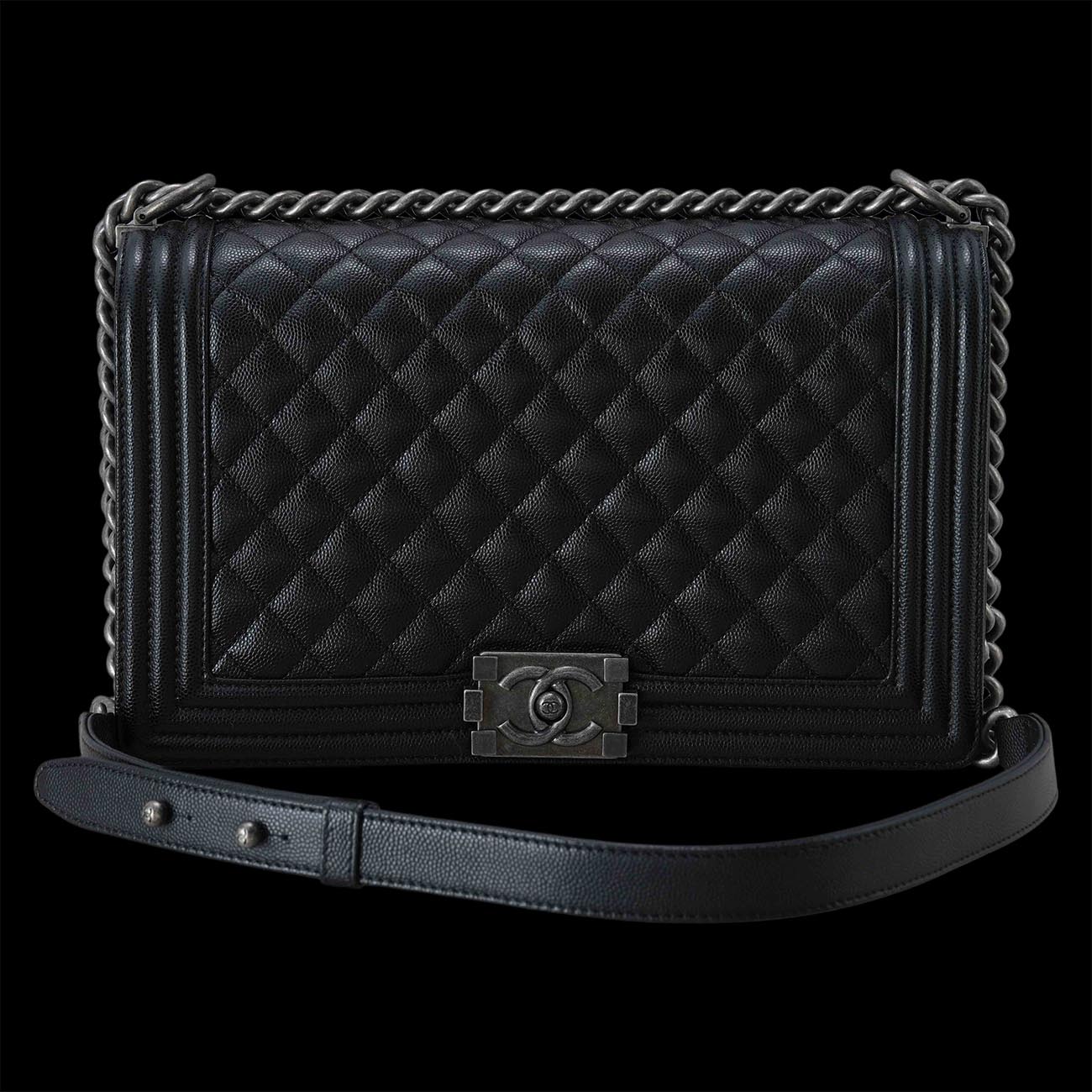 CHANEL(USED)샤넬 캐비어 보이샤넬 라지 플랩백