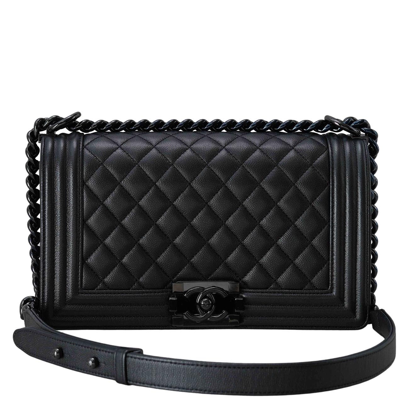 CHANEL(USED)샤넬 캐비어 보이샤넬 미듐 플랩백