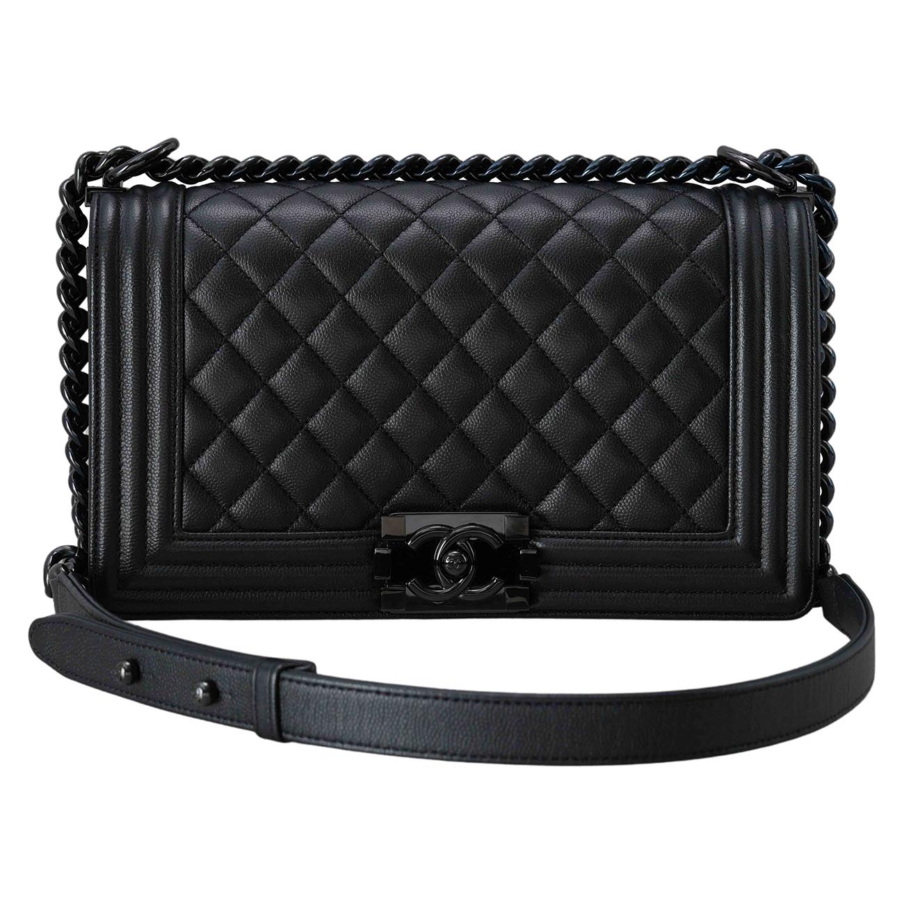CHANEL(USED)샤넬 캐비어 보이샤넬 미듐 플랩백