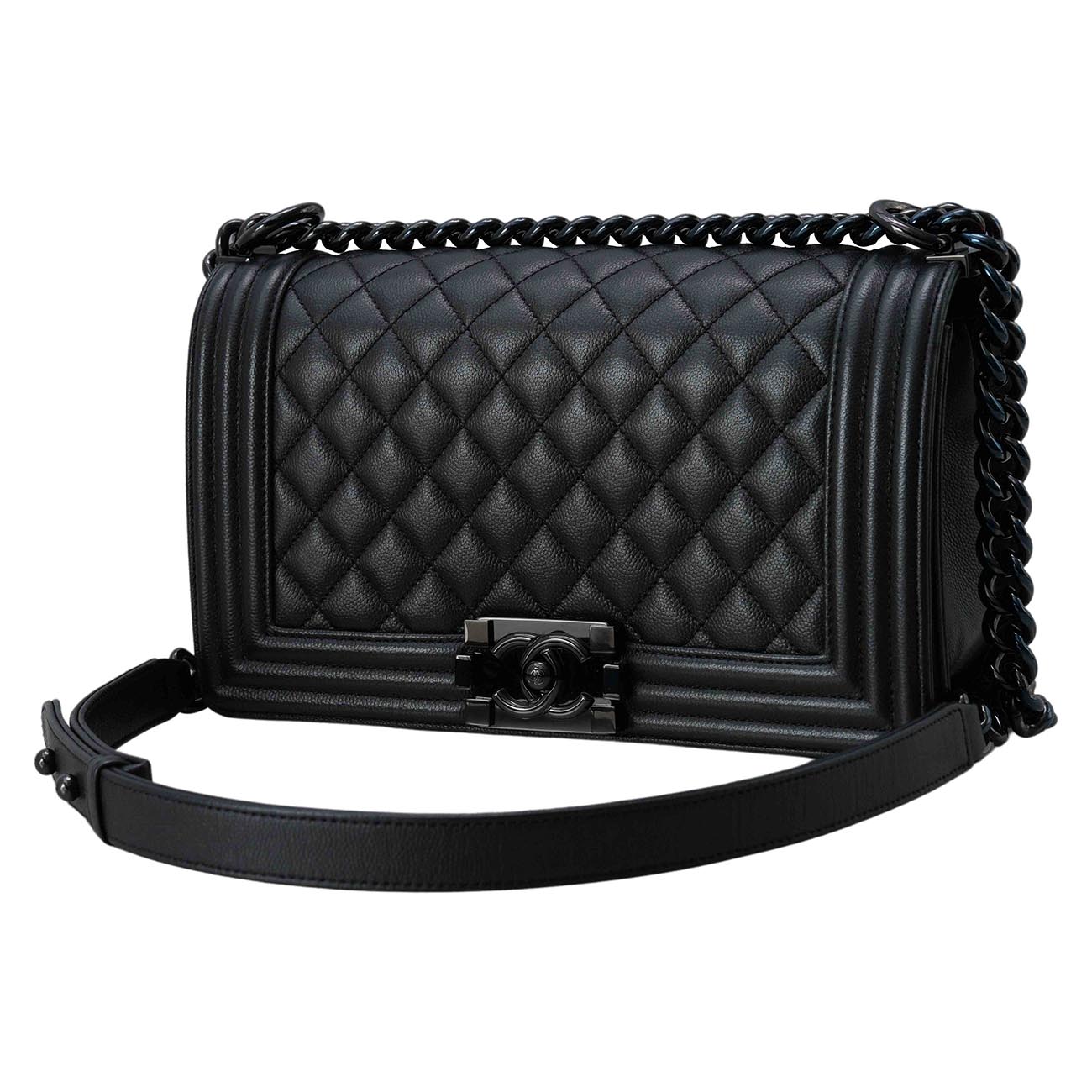 CHANEL(USED)샤넬 캐비어 보이샤넬 미듐 플랩백