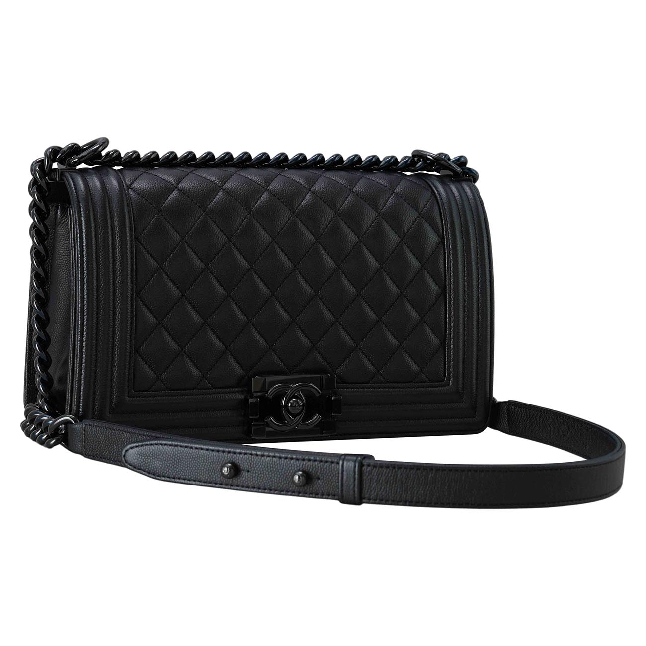 CHANEL(USED)샤넬 캐비어 보이샤넬 미듐 플랩백