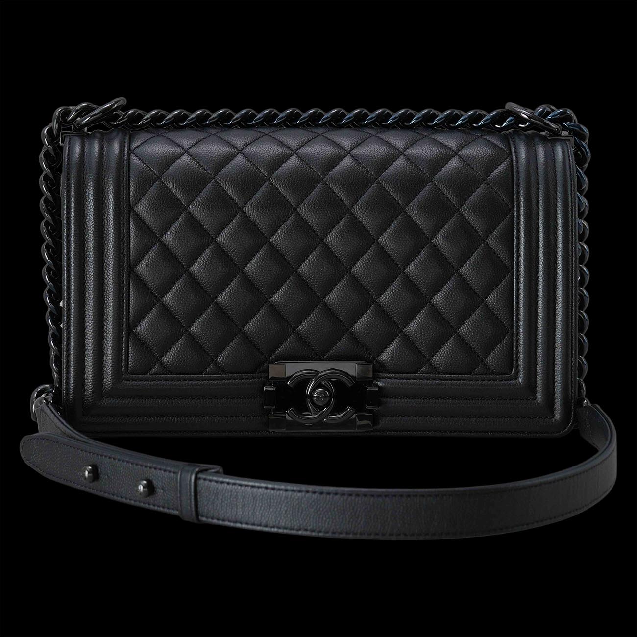 CHANEL(USED)샤넬 캐비어 보이샤넬 미듐 플랩백