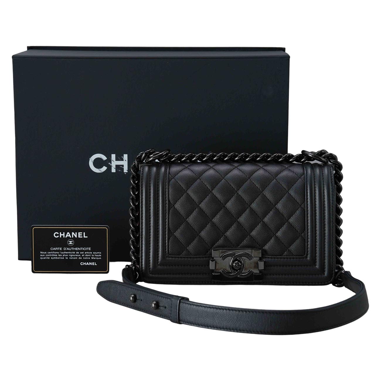 CHANEL(USED)샤넬 캐비어 보이샤넬 스몰 플랩백