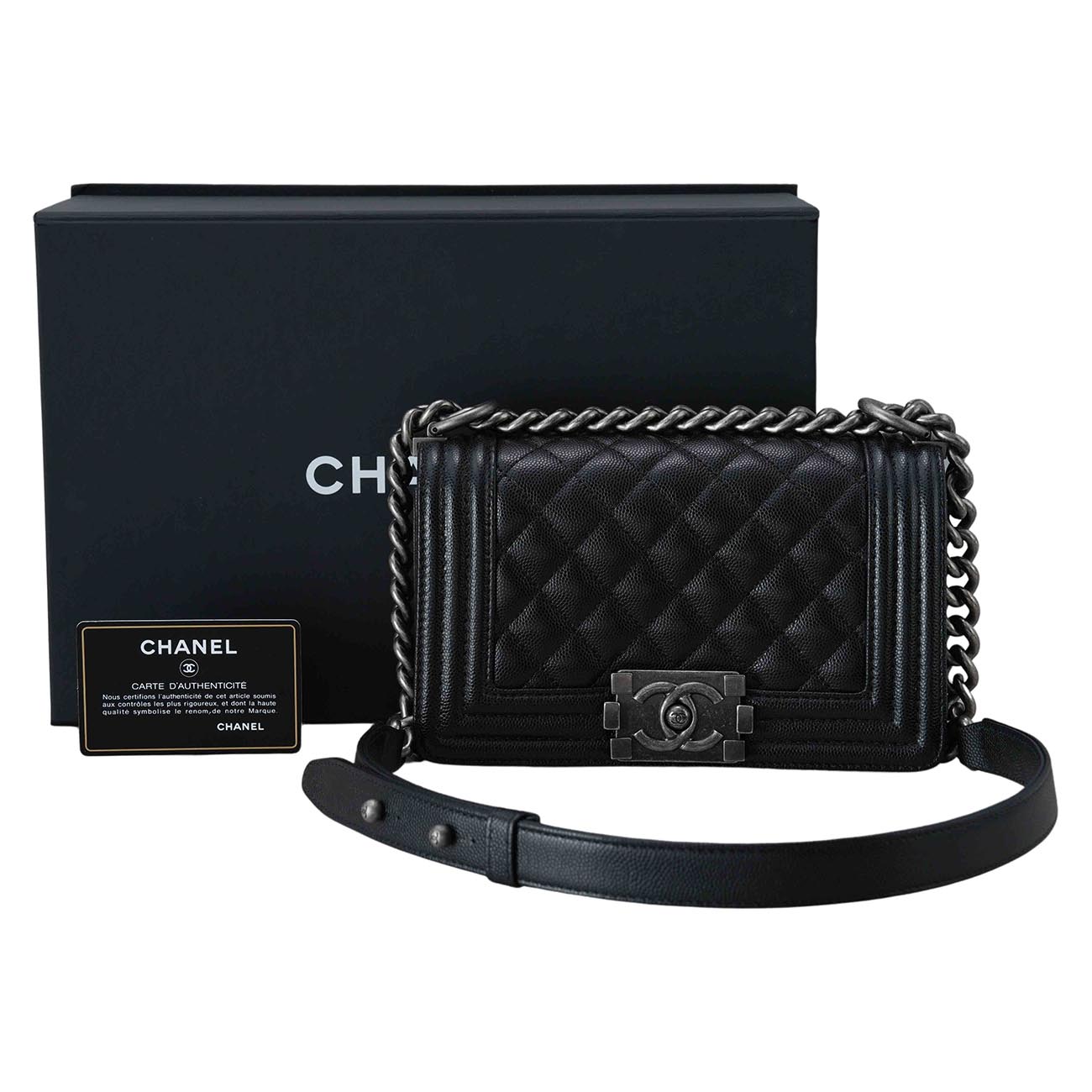 CHANEL(USED)샤넬 캐비어 보이샤넬 스몰 플랩백